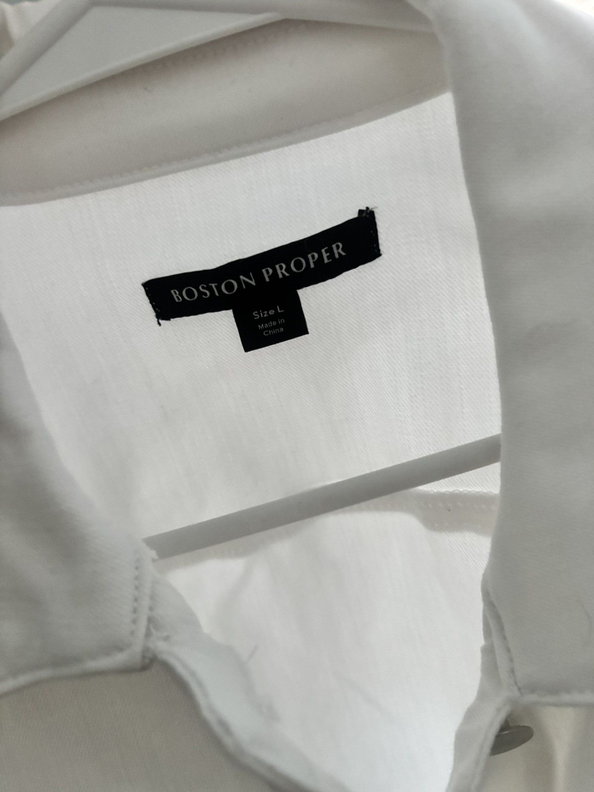 Boston Proper Boston Proper White Jean Jacket Puff Sleeves Size L / US 10 / IT 46 - 2 Thumbnail