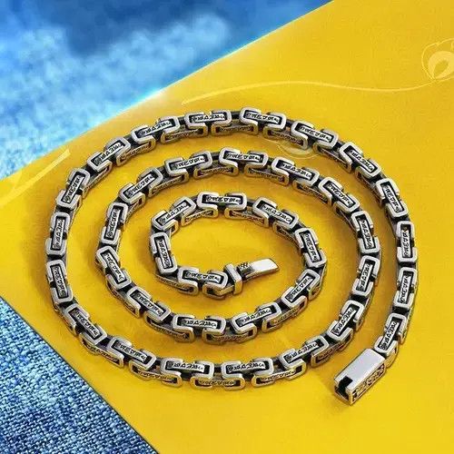 VIBE Dragon Pattern Square Chain Necklace Size ONE SIZE - 2 Thumbnail