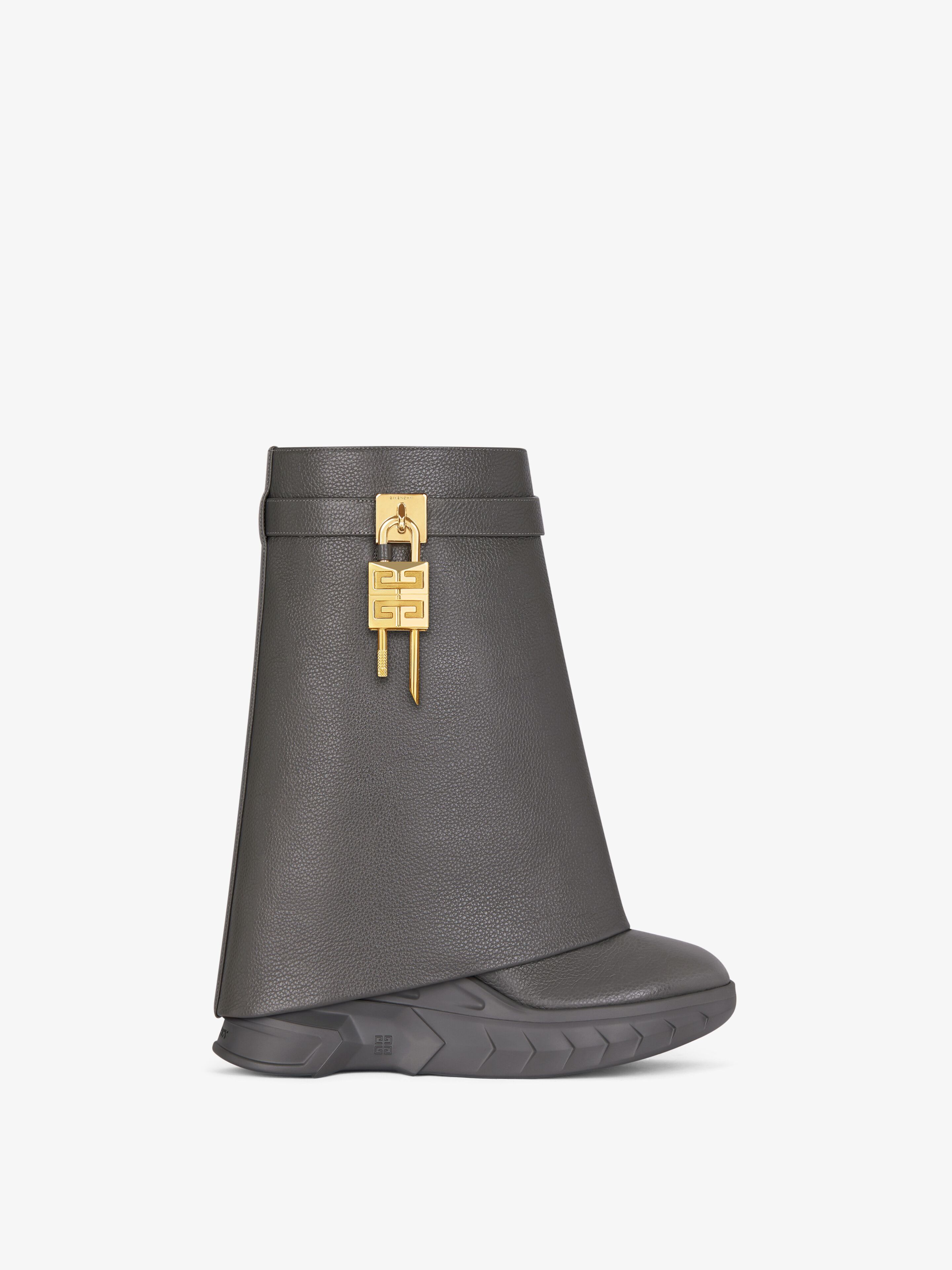 Givenchy o1srvl11e0525 Shark Lock Ankle Boots Biker Low Wedge Size US 11 / IT 41 - 1 Thumbnail