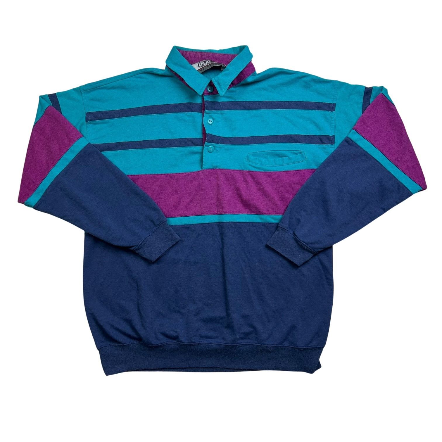 Knightsbridge × Vintage Vintage 1990s Knightsbridge Button-Up Rugby Polo Size US L / EU 52-54 / 3 - 1 Thumbnail