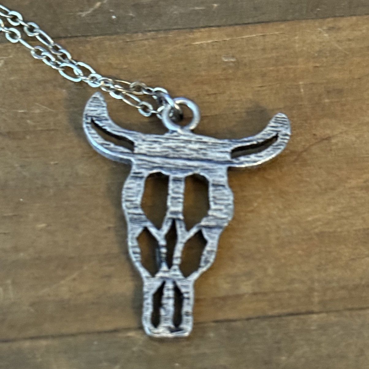 Other Flea Market Girl silver tone Bull head pendant necklace Size ONE SIZE - 4 Thumbnail