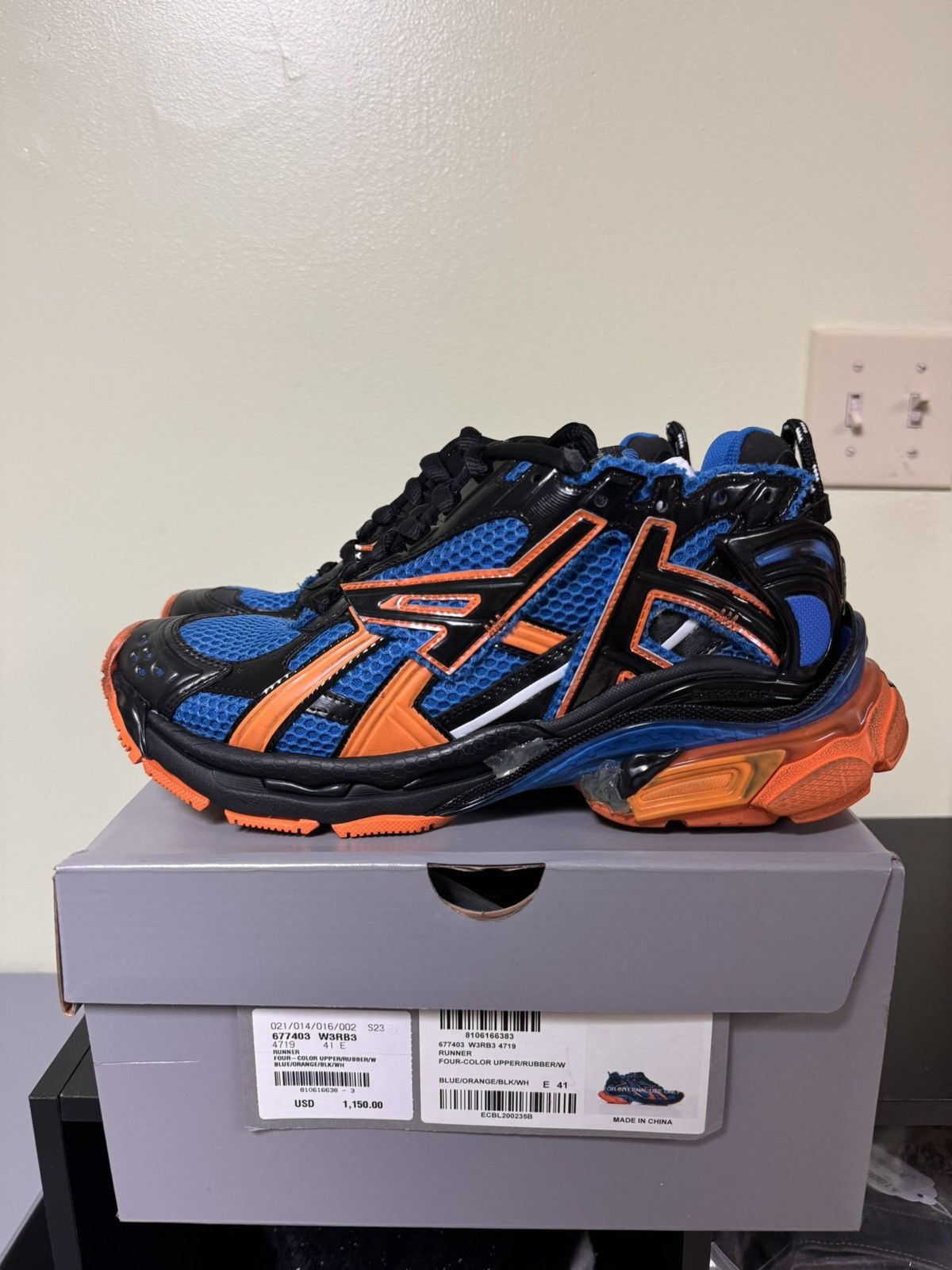 Balenciaga Balenciaga Blue and Orange runner 41 Size US 8 / EU 41 - 1 Thumbnail