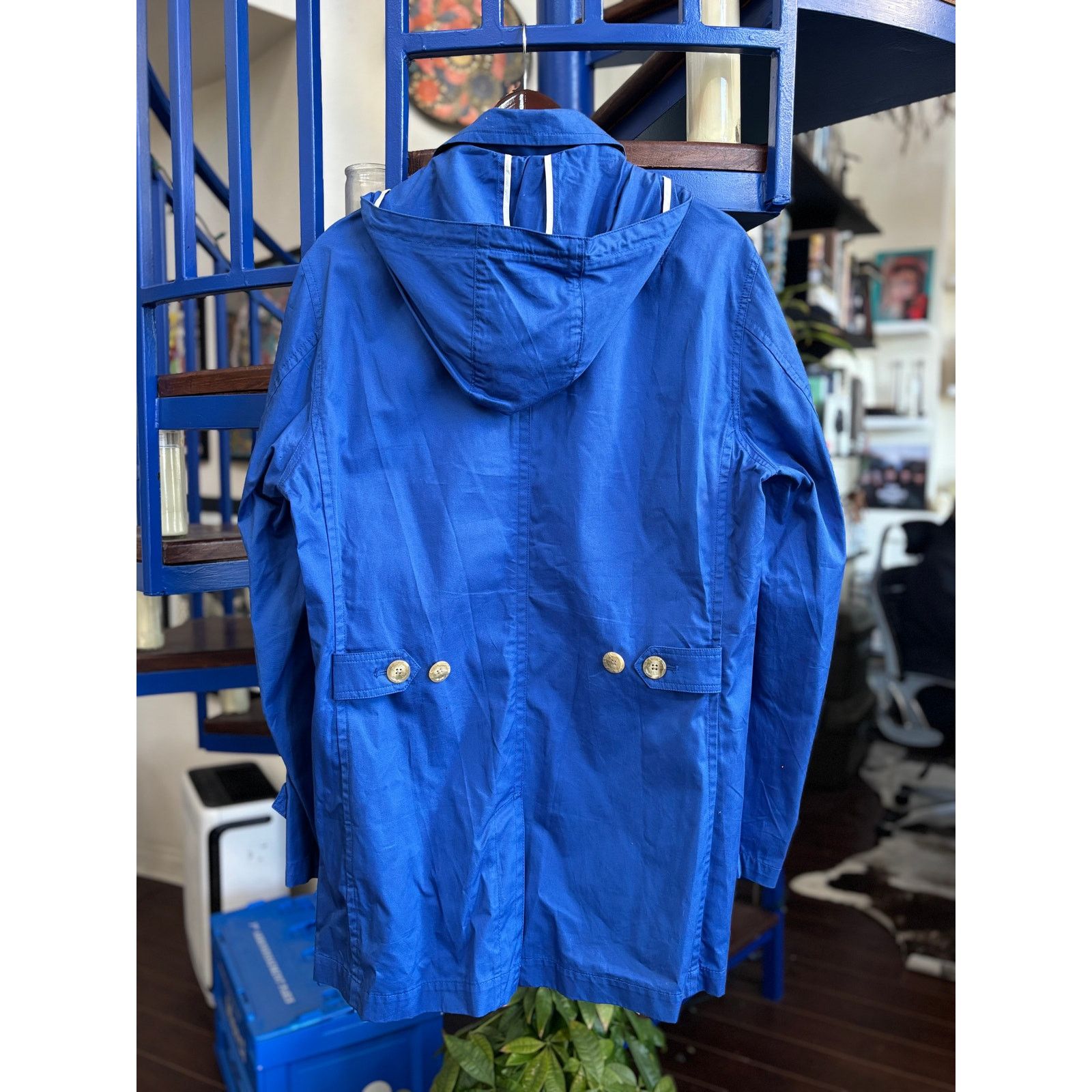 Takeo Kikuchi Takeo Kikuchi Japan Blue Button-Up Lightweight Coat (XL) Size US XL / EU 56 / 4 - 3 Thumbnail