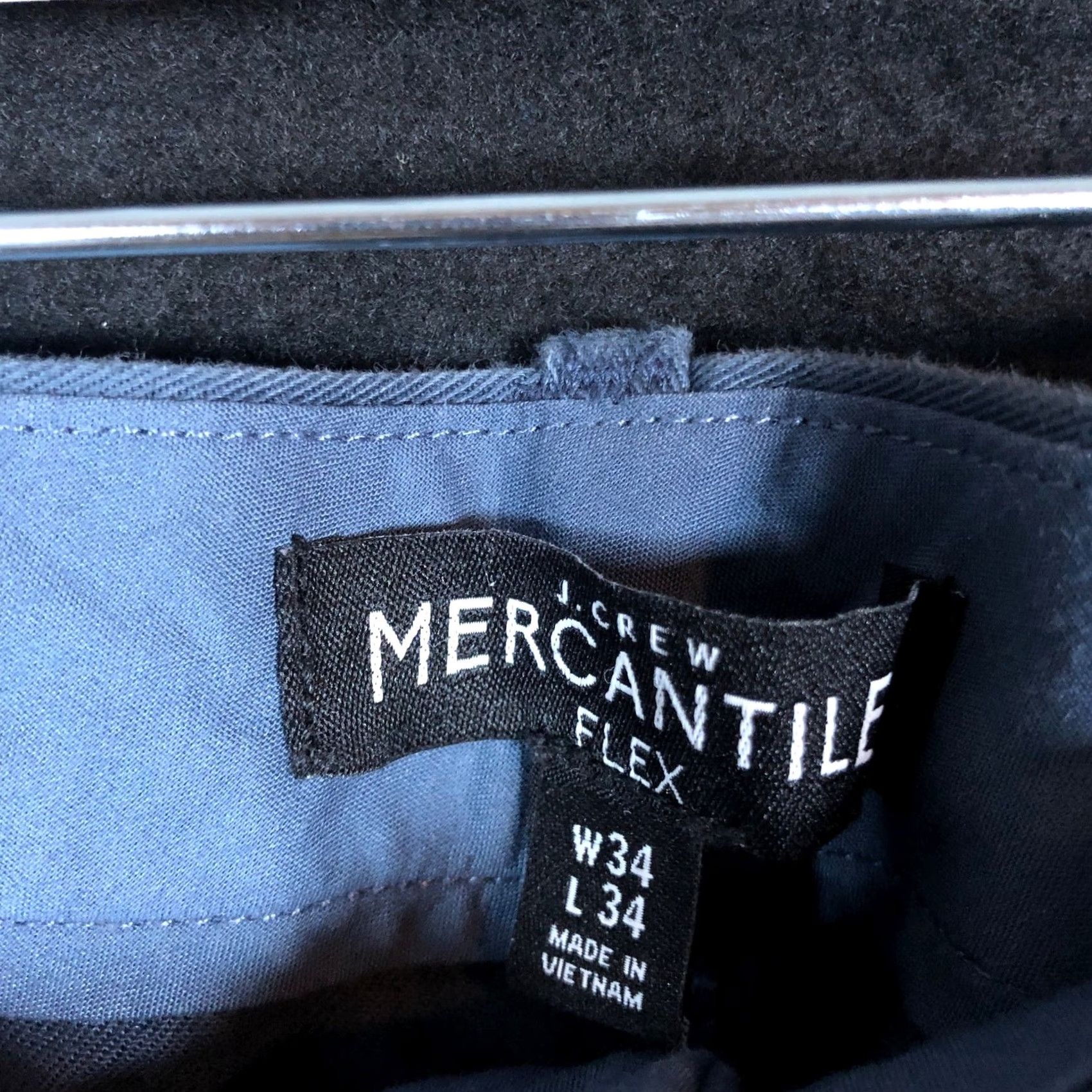 J.Crew J.CREW Mens Pants Blue Mercantile Flex Slim Fit Stretch 34x34 Chino Straight Front Modern Casual Workwear Mens Size US 35 - 4 Thumbnail