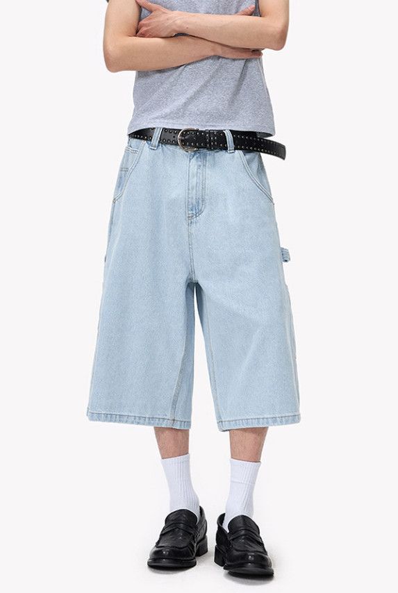 Jean Men's High-Street Style Washed Loose-Fit Casual Denim Shorts Size US 32 / EU 48 - 1 Thumbnail