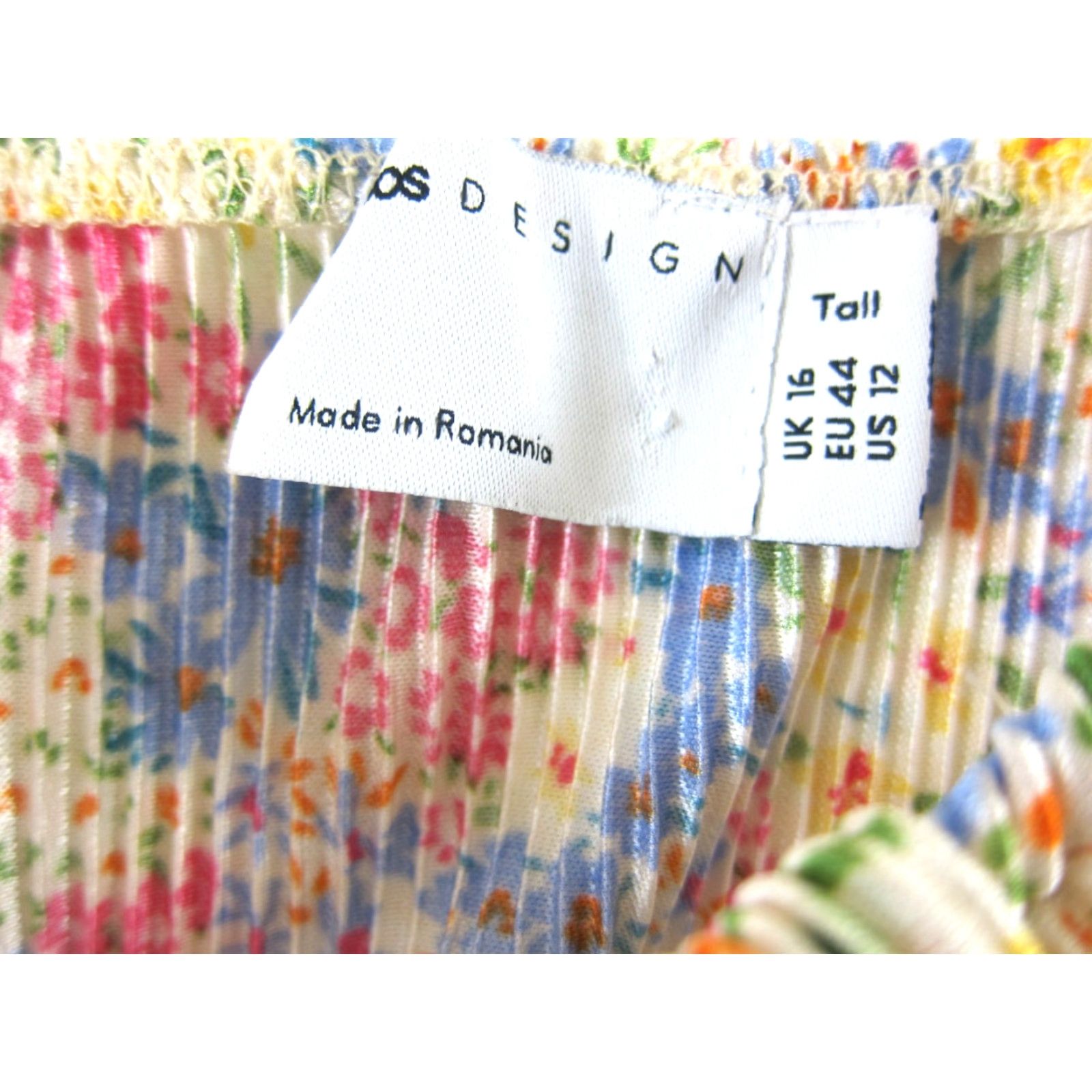 Asos ASOS Design Maxi Dress Pink Floral Ribbed Long Sleeve 12 Women's Hose? Size XL / US 12-14 / IT 48-50 - 3 Thumbnail