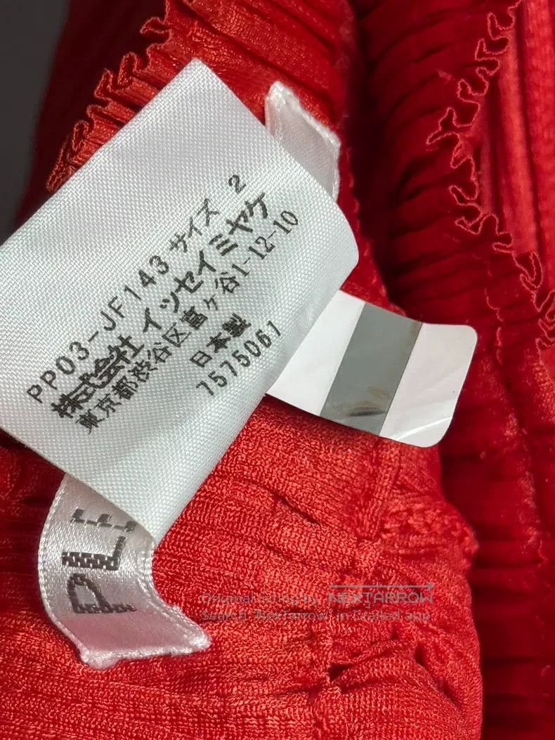 Issey Miyake Issey Miyake Red Pleated Wide-leg Trousers Size 25" / US 0 / IT 36 - 5 Thumbnail