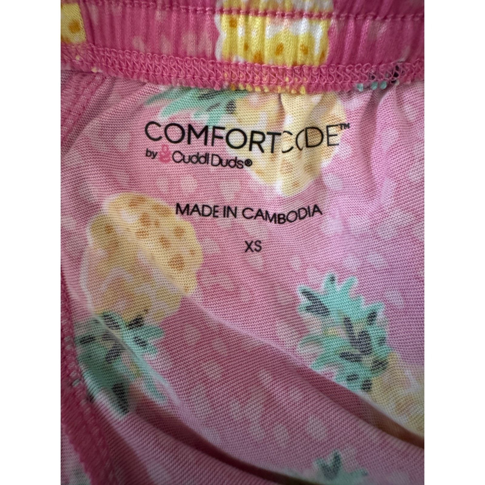 Other Cuddl Duds Comfort Code Pineapple Pajama Set XS Pink Capri Size ONE SIZE - 11 Thumbnail