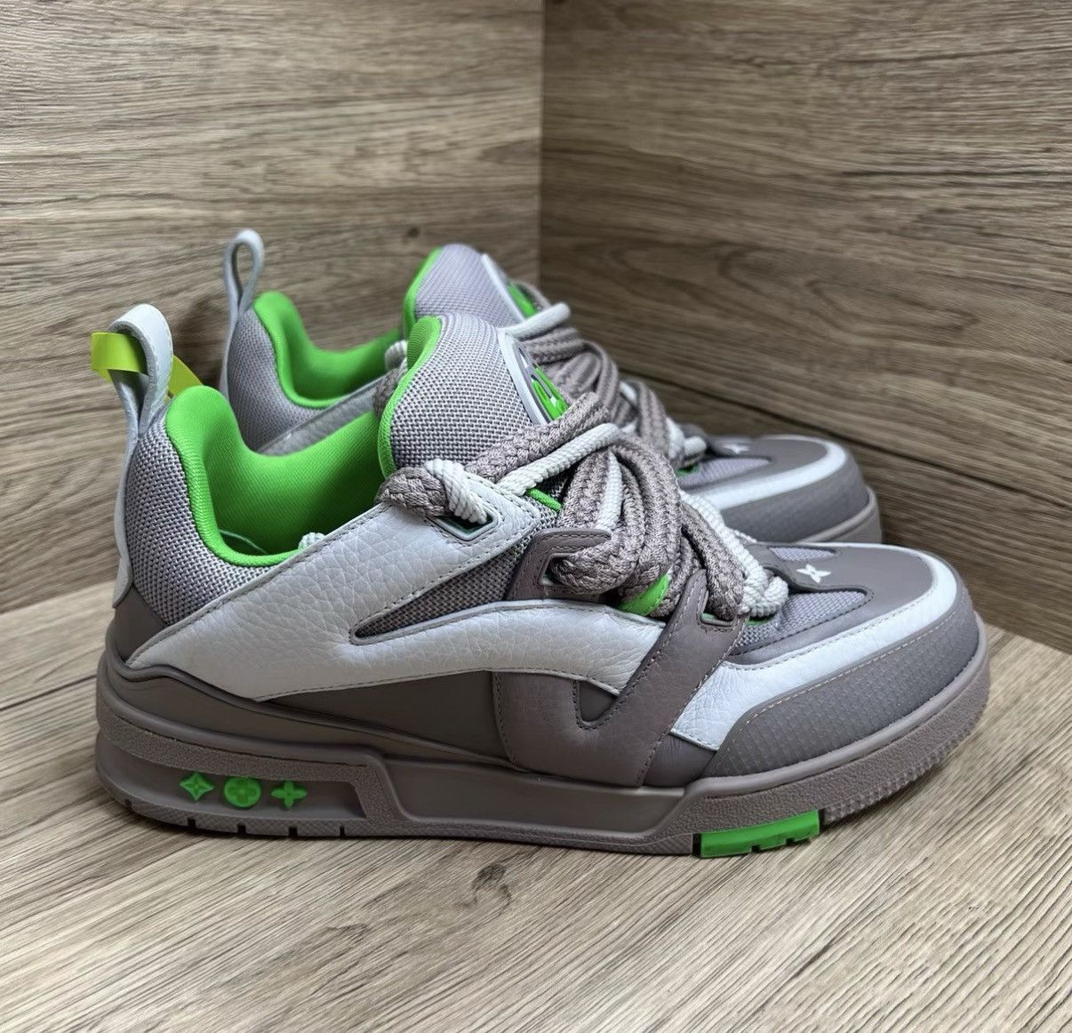 Louis Vuitton Louis Vuitton Skate Grey-Green Bread Sneakers J41 Size US 9 / EU 42 - 4 Thumbnail