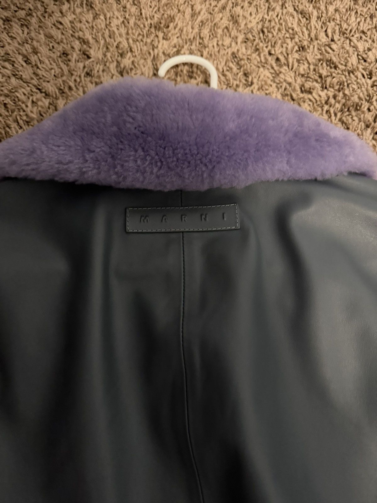 Marni Contrast-collar leather jacket Size US L / EU 52-54 / 3 - 9 Thumbnail