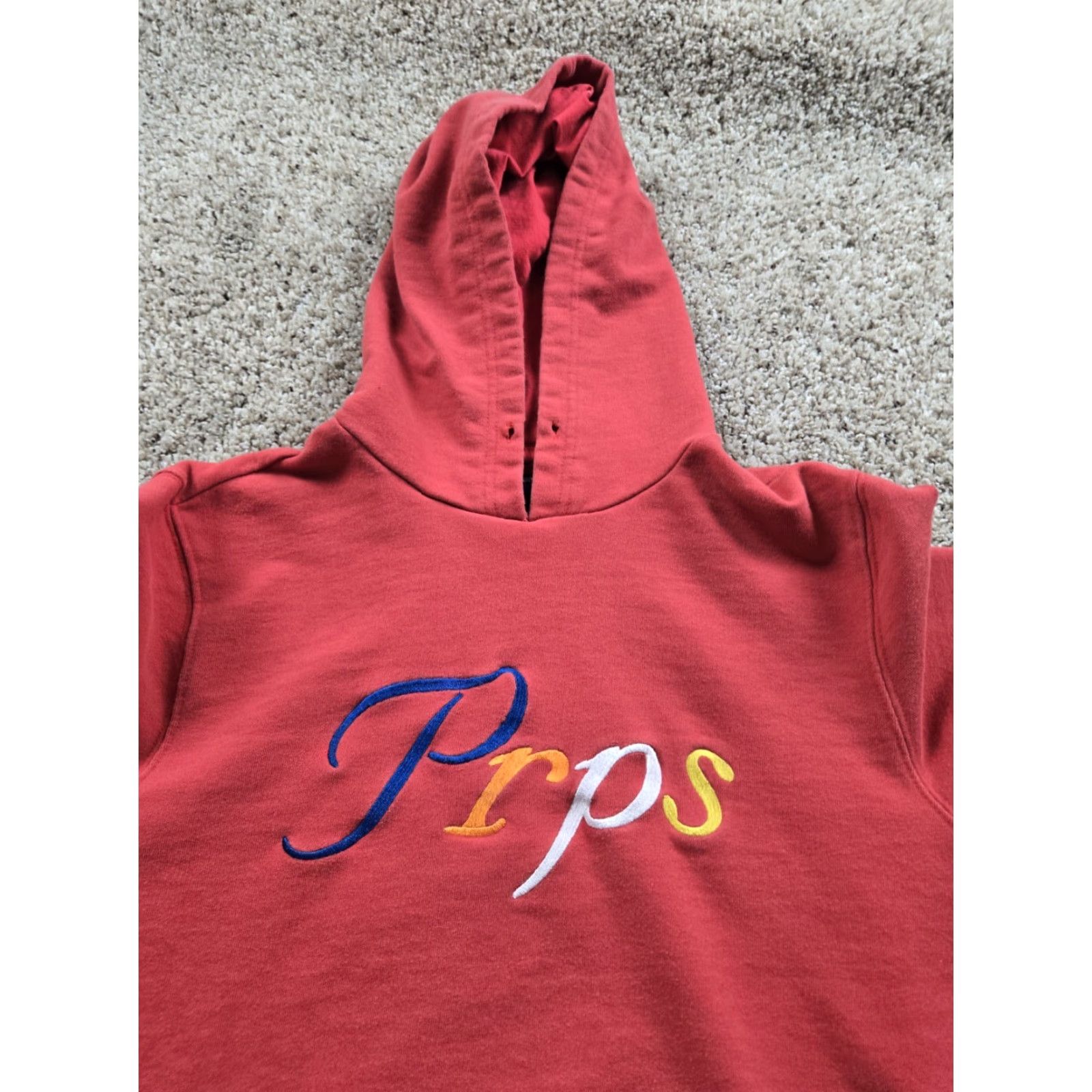 Prps PRPS Hoodie Mens M Red Pullover Hoodie Long Sleeve Graphic Print Logo Pockets Hooded Crew Neck Size US M / EU 48-50 / 2 - 6 Thumbnail