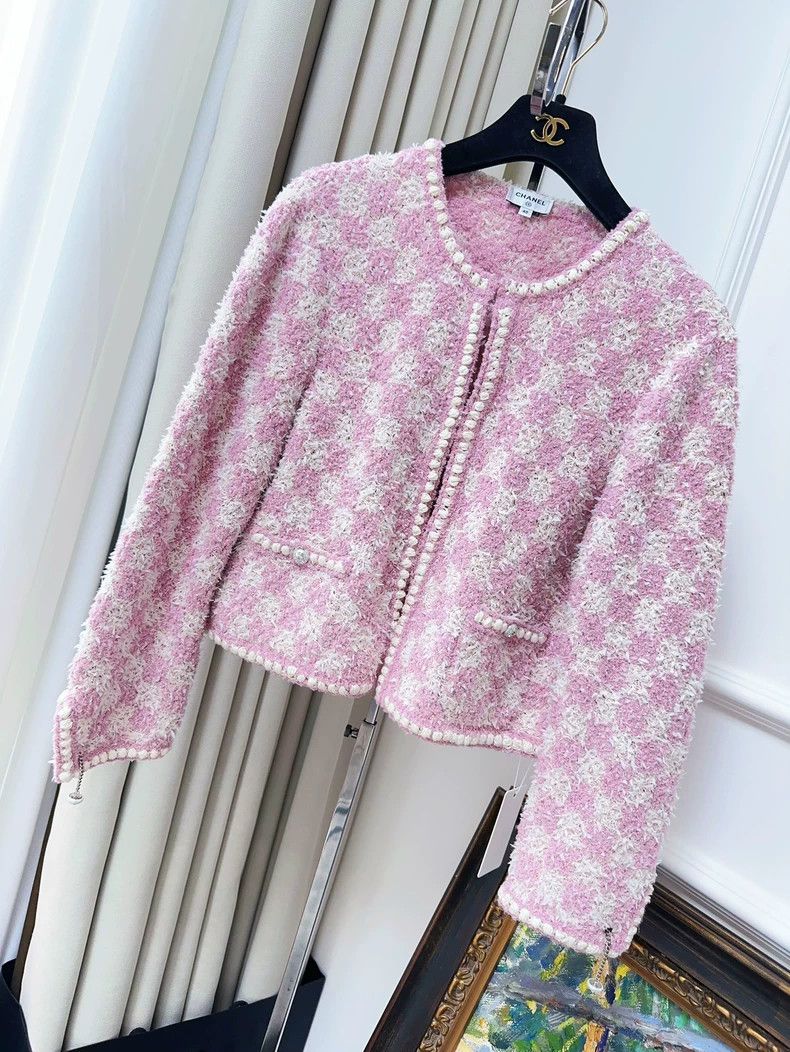 Chanel Chanel 23S spring and summer pink white checkerboard diamo Size S / US 4 / IT 40 - 1 Thumbnail