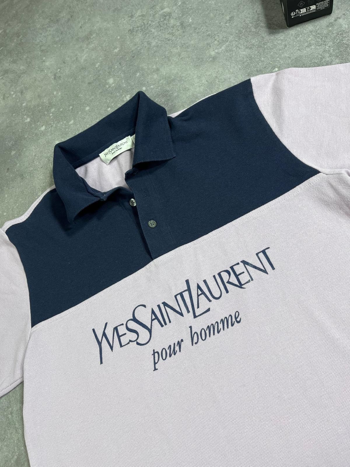 Vintage × Yves Saint Laurent Yves Saint Laurent Polo Shirt Big Logo Vintage YSL Size US S / EU 44-46 / 1 - 2 Thumbnail