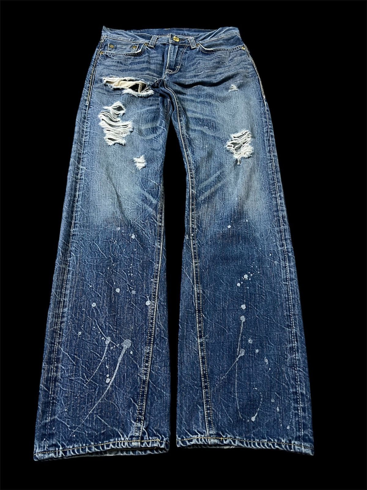 If Six Was Nine × Japanese Brand DENIM CRAFT DISTRESSED JEANS VERY RARE Size US 30 / EU 46 - 1 Thumbnail