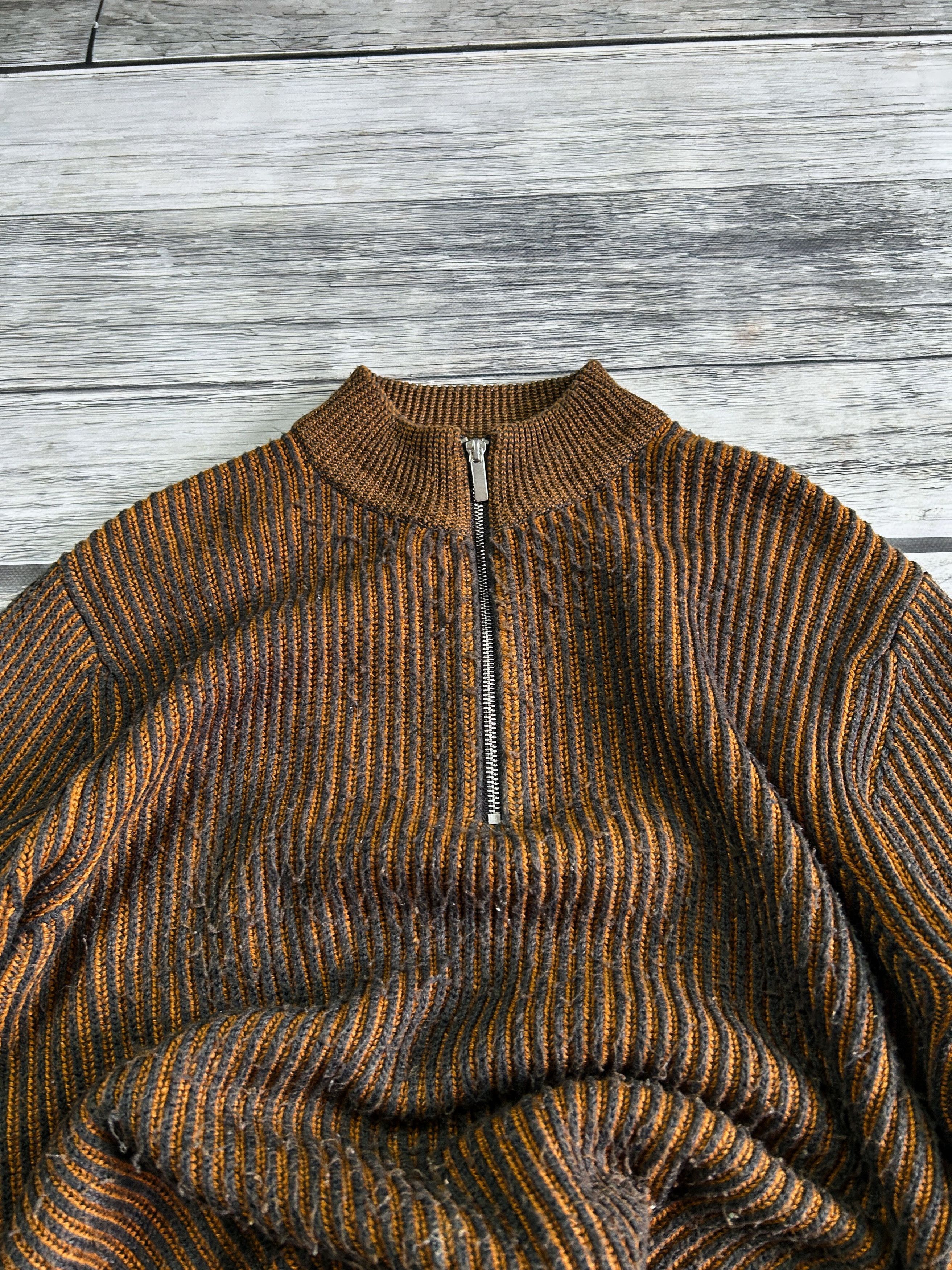 Designer VTG JAPANESE BALENCIAGA RICK OWENS STYLE ZIP SWEATER 90S Size US M / EU 48-50 / 2 - 4 Thumbnail