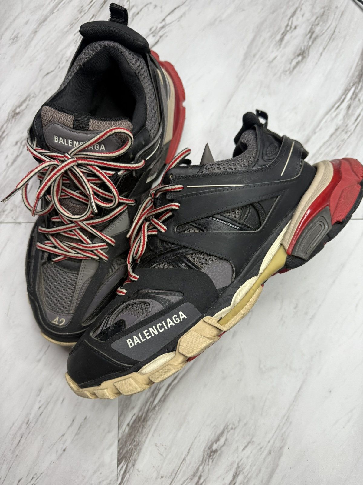 Balenciaga Balenciaga Track runners black / red Size US 9 / EU 42 - 2 Thumbnail