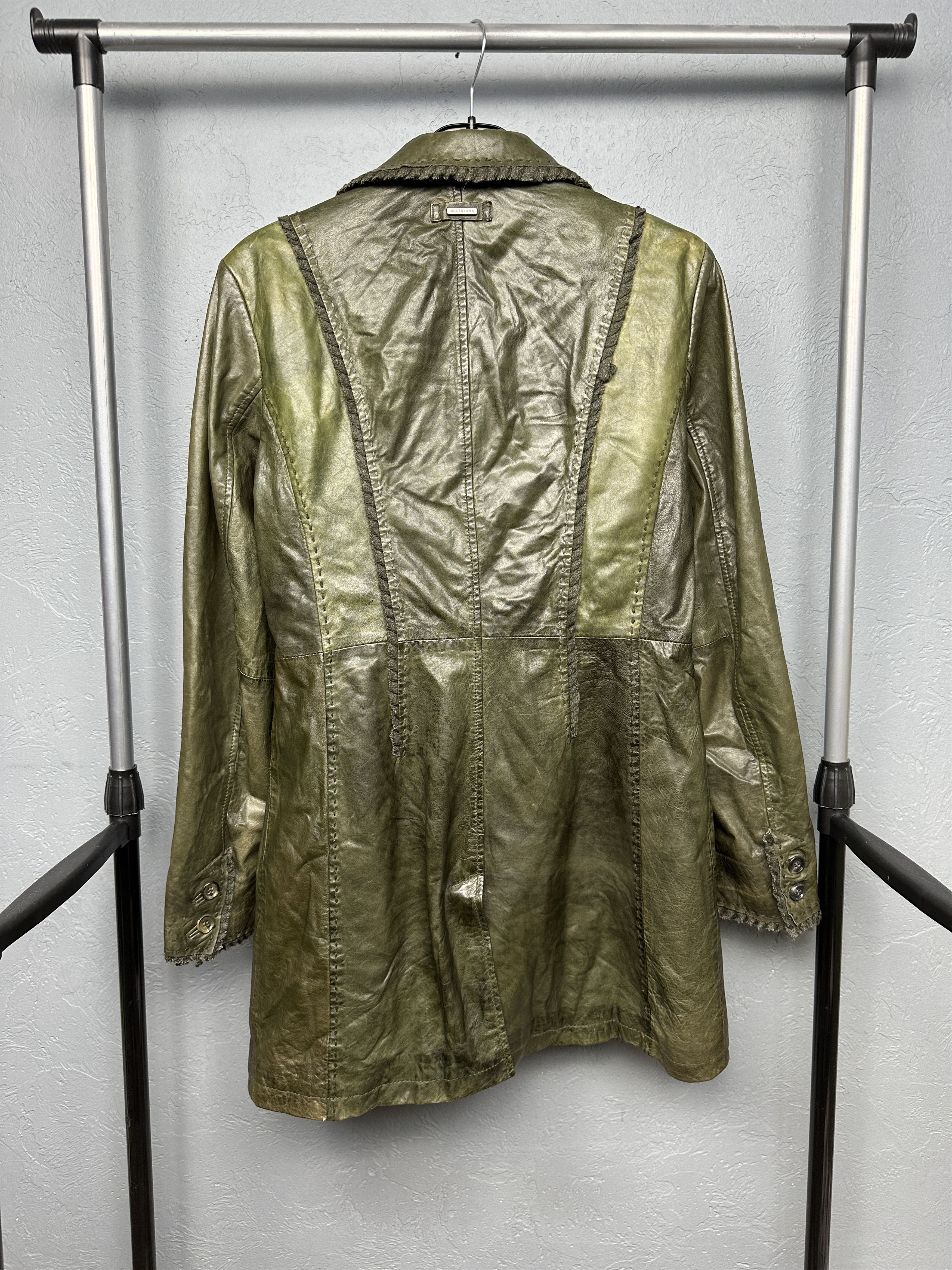 Milestone Milestone Womens Leather Long Jacket Size L / US 10 / IT 46 - 11 Thumbnail