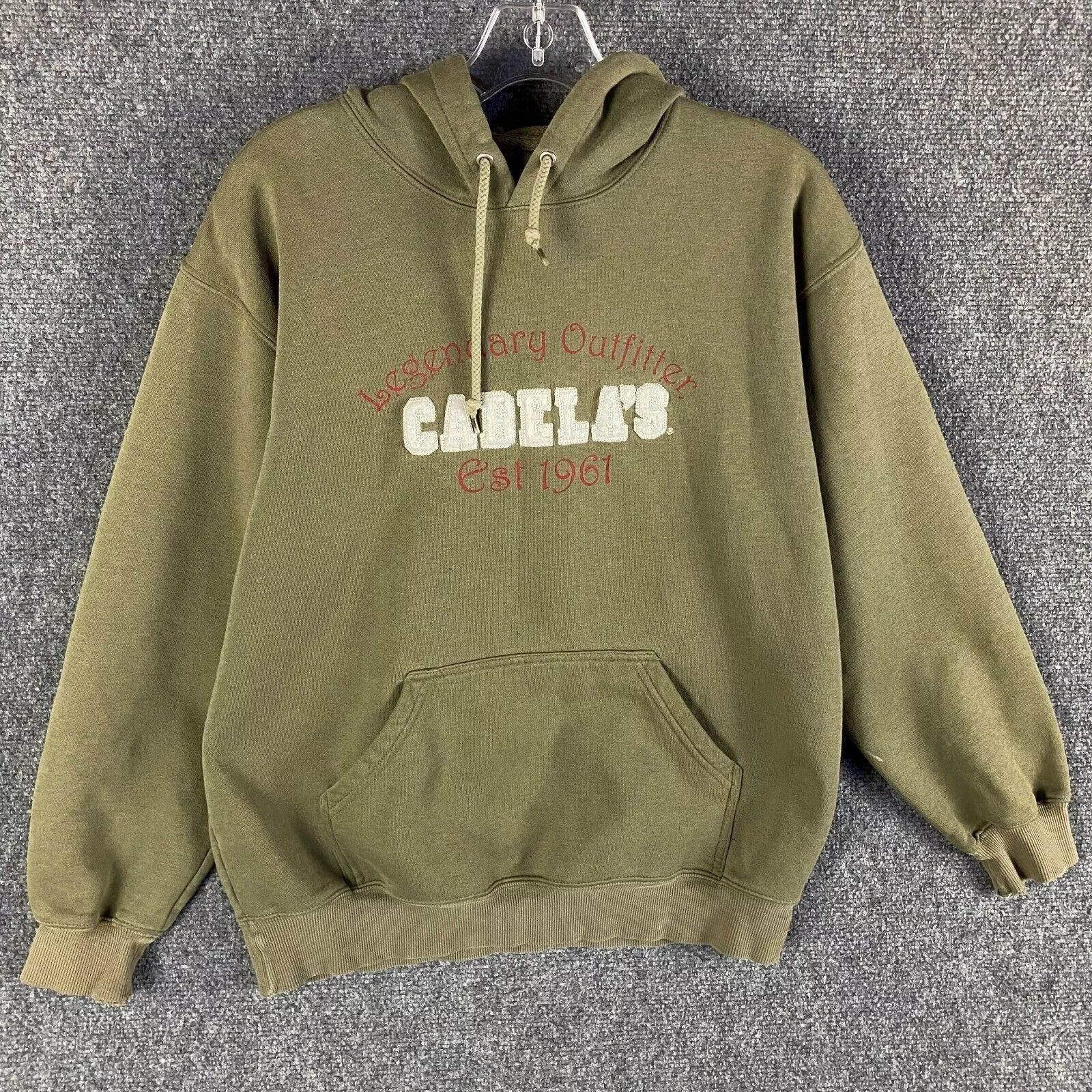 Cabelas Cabela's Hoodie Men's Medium Regular Pullover Distressed Size US M / EU 48-50 / 2 - 1 Thumbnail