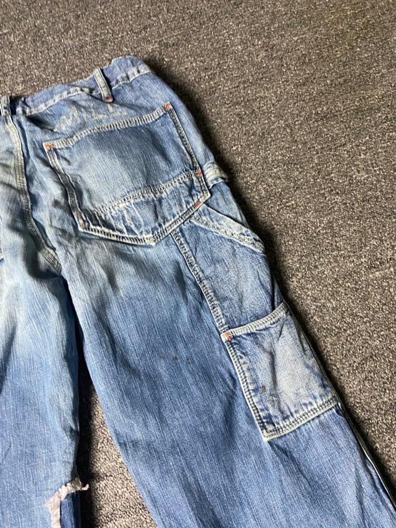 Japanese Brand DNM Riders Sanforized Distressed Ripped Jeans (155) Size US 27 - 3 Thumbnail