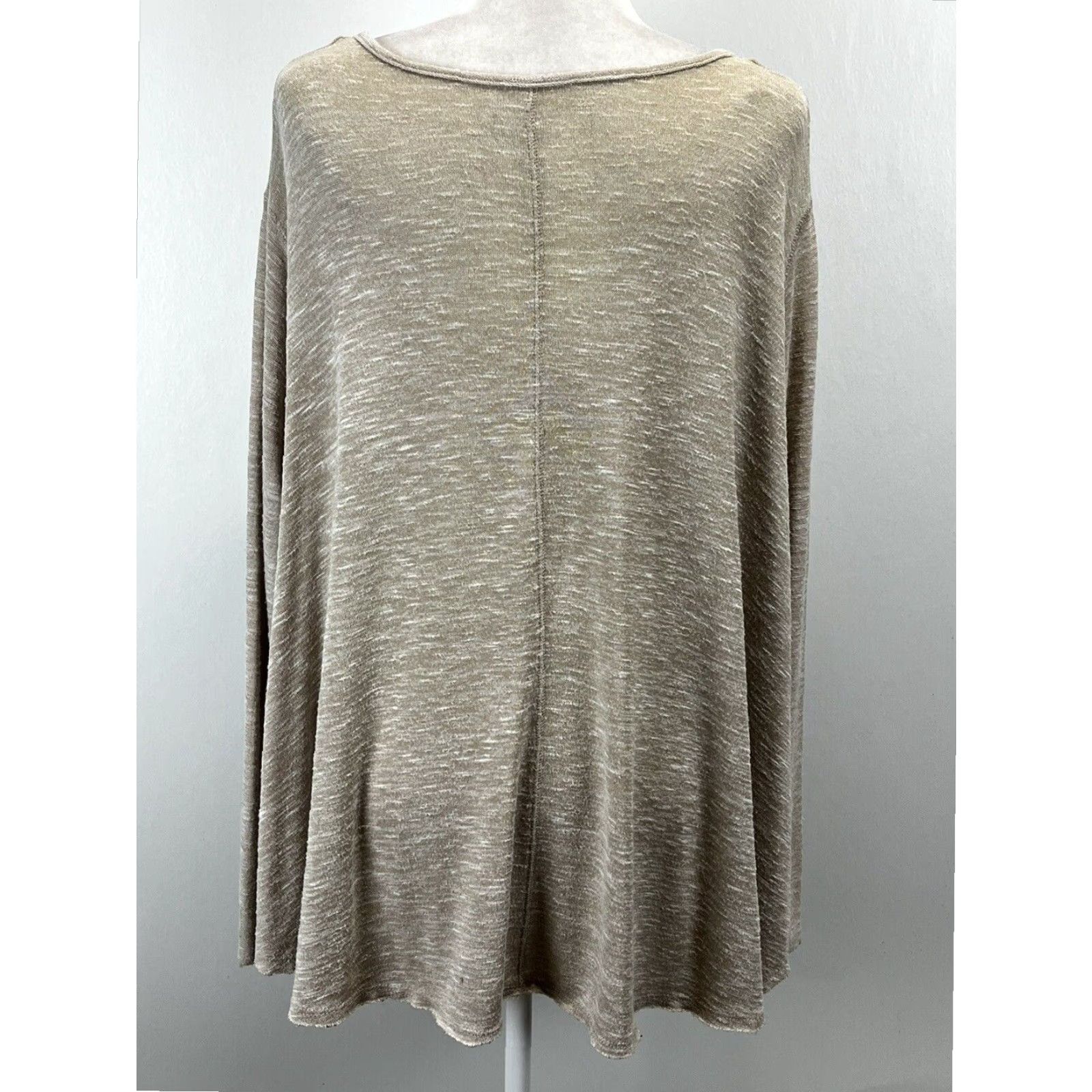 Vintage We The Free Women's Brown Long Sleeve V-Neck Tunic Shirt Medium Size M / US 6-8 / IT 42-44 - 3 Thumbnail