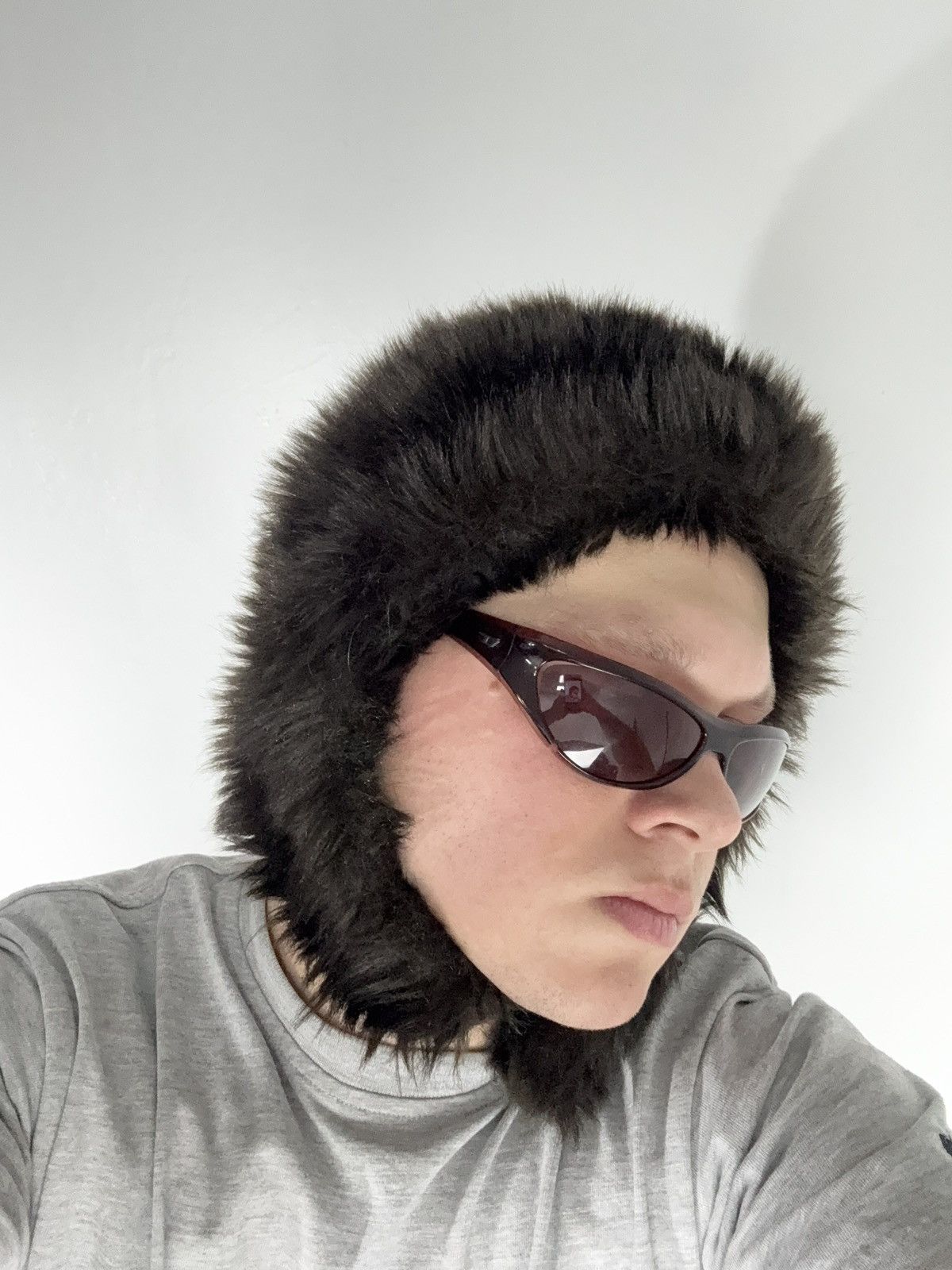 Le Grande Bleu (L.G.B.) Vntg LGB Japanese 90s Marodil Fur Ushanka Hood Trapper hat Size ONE SIZE - 14 Thumbnail