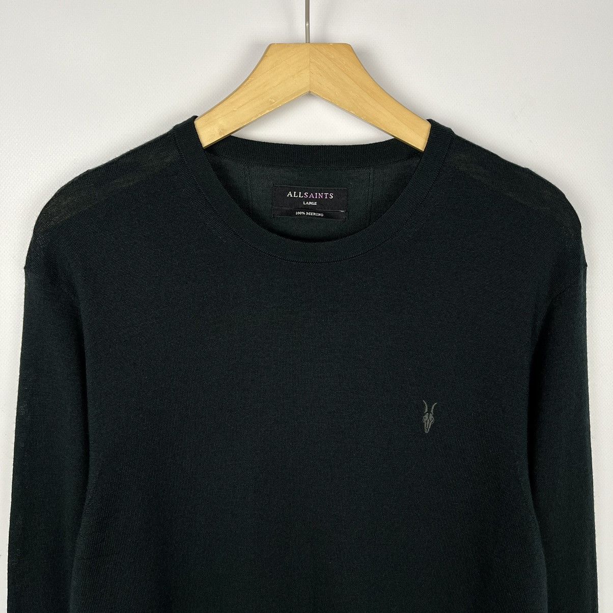Allsaints Designer Allsaints merino wool mode crew sweater Size US L / EU 52-54 / 3 - 6 Thumbnail
