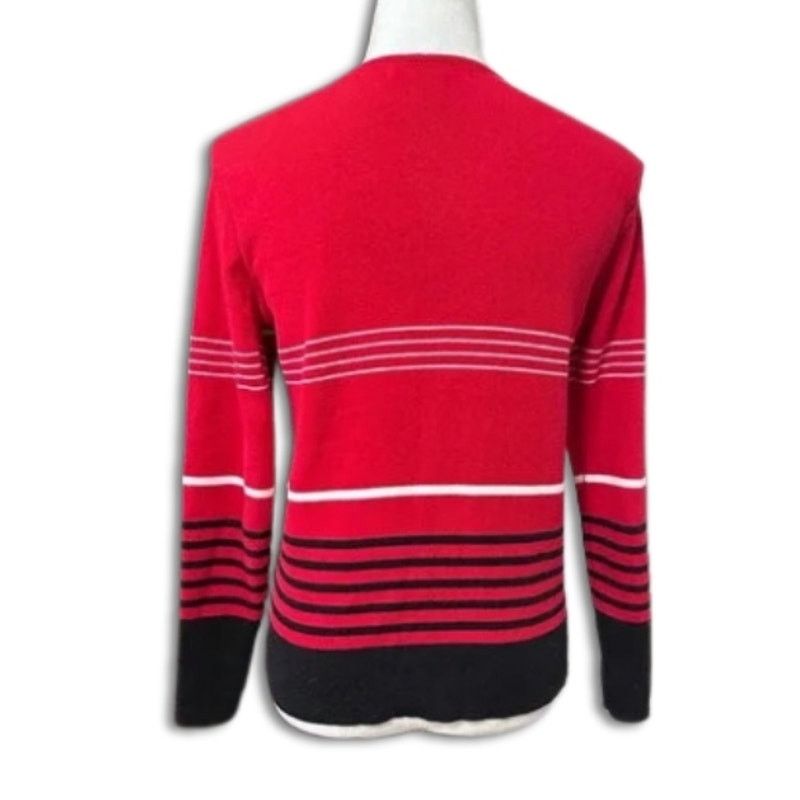 Other Rafaella Cardigan Sweater Button Front Striped Red W S Size S / US 4 / IT 40 - 4 Thumbnail