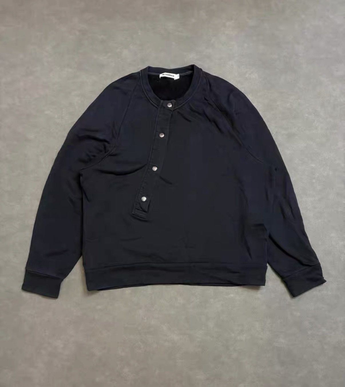 Jil Sander Jil Sander Asymmetric Button Crew Neck Sweatshirt J16 Size US L / EU 52-54 / 3 - 1 Thumbnail