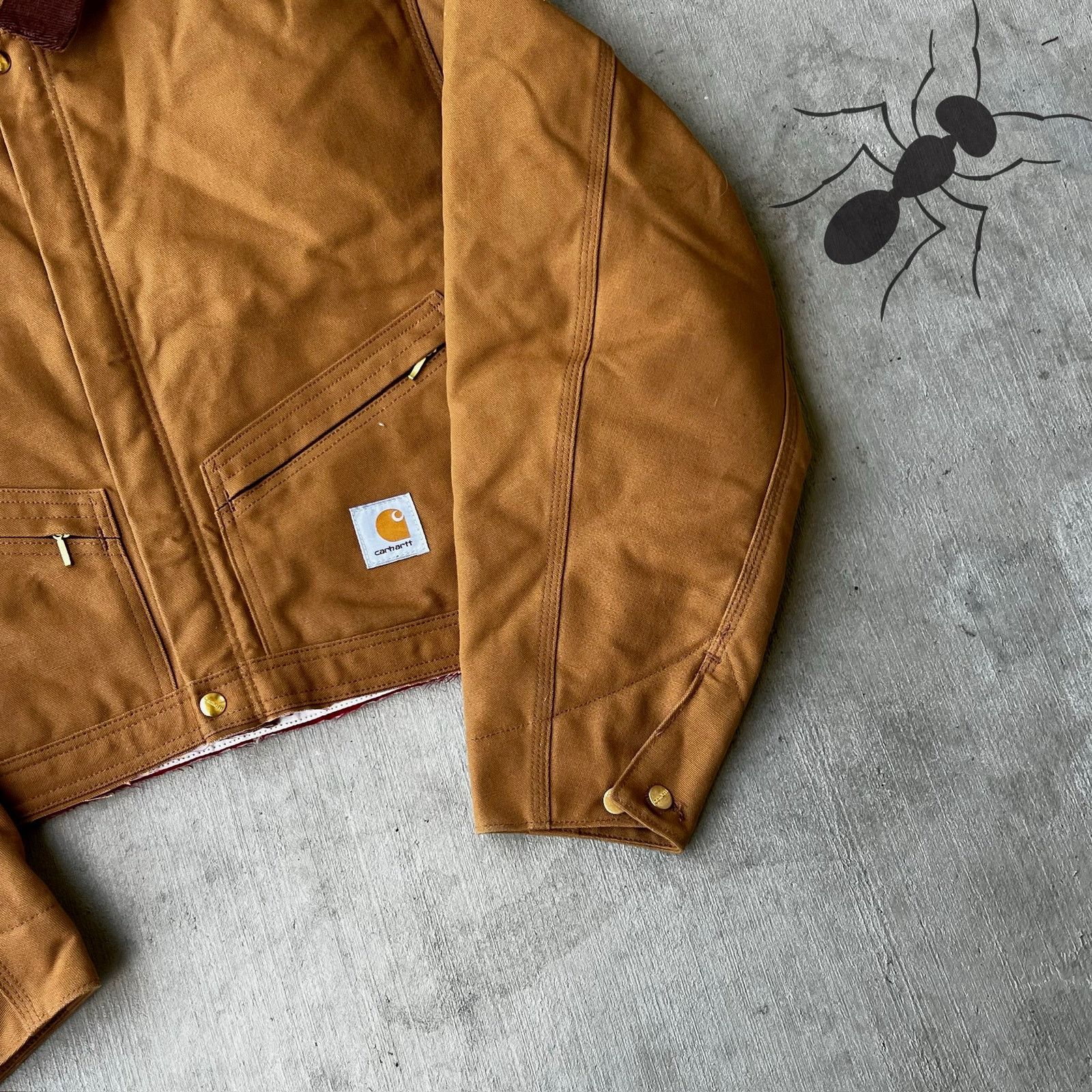 Carhartt × Vintage Carhartt brown cropped Detroit style work wear jacket Size US XXL / EU 58 / 5 - 3 Thumbnail