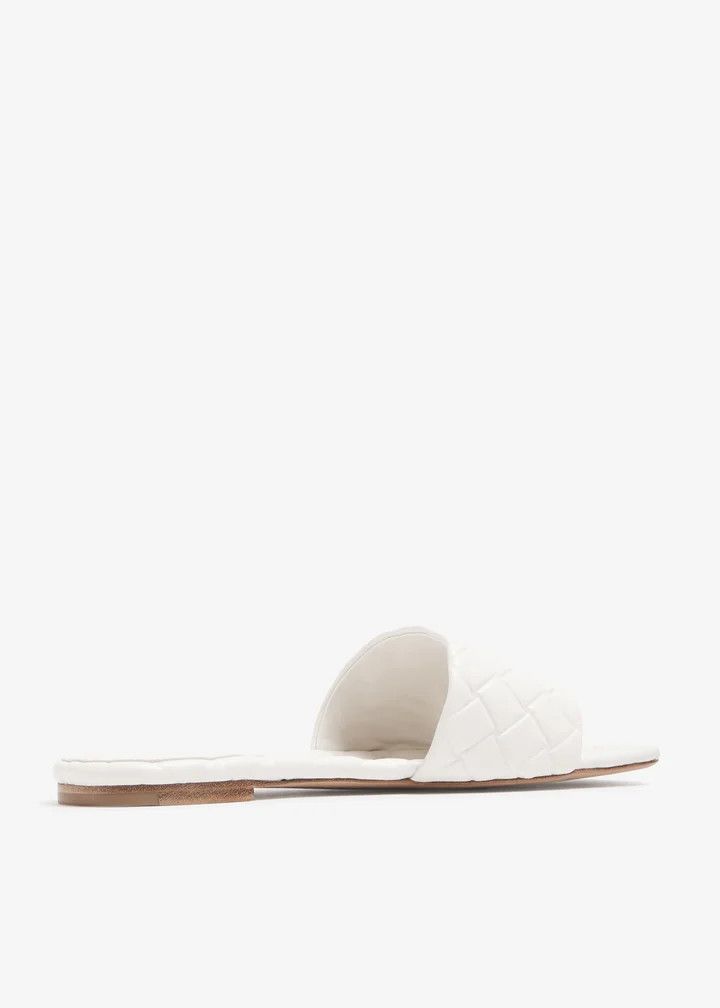 Bottega Veneta o1n1vont1225 Amy Flat Mule in White Size US 5.5 / IT 35.5 - 3 Thumbnail