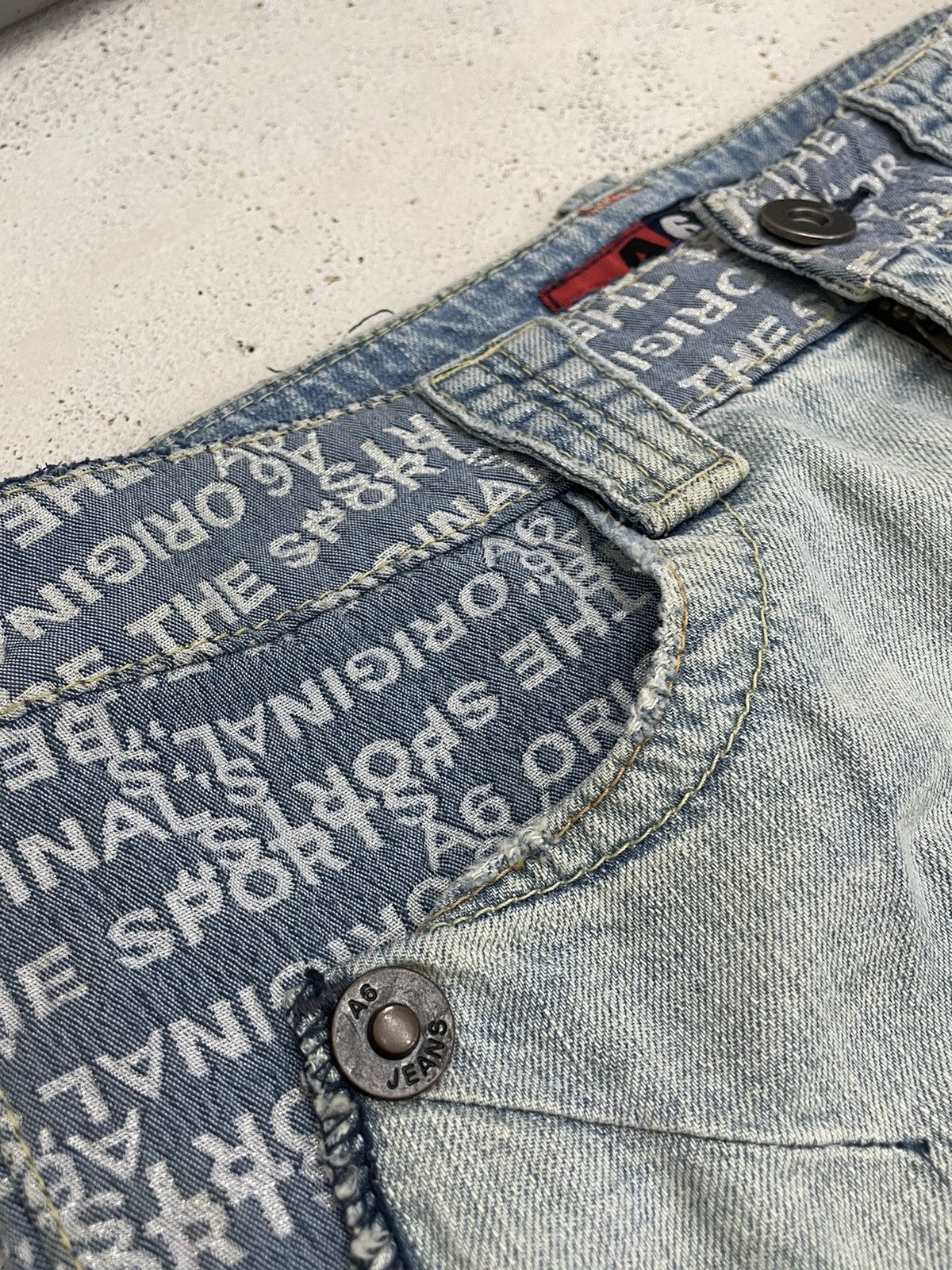 Hysteric Glamour Light Blue Mud Wash A6 Art Hysteric Style Distressed Denim Size US 30 / EU 46 - 12 Thumbnail