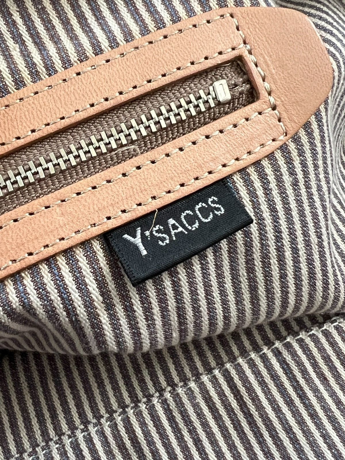 Yohji Yamamoto 2000s Y’SACCS Leather-Trim Boston Bag Size ONE SIZE - 13 Thumbnail