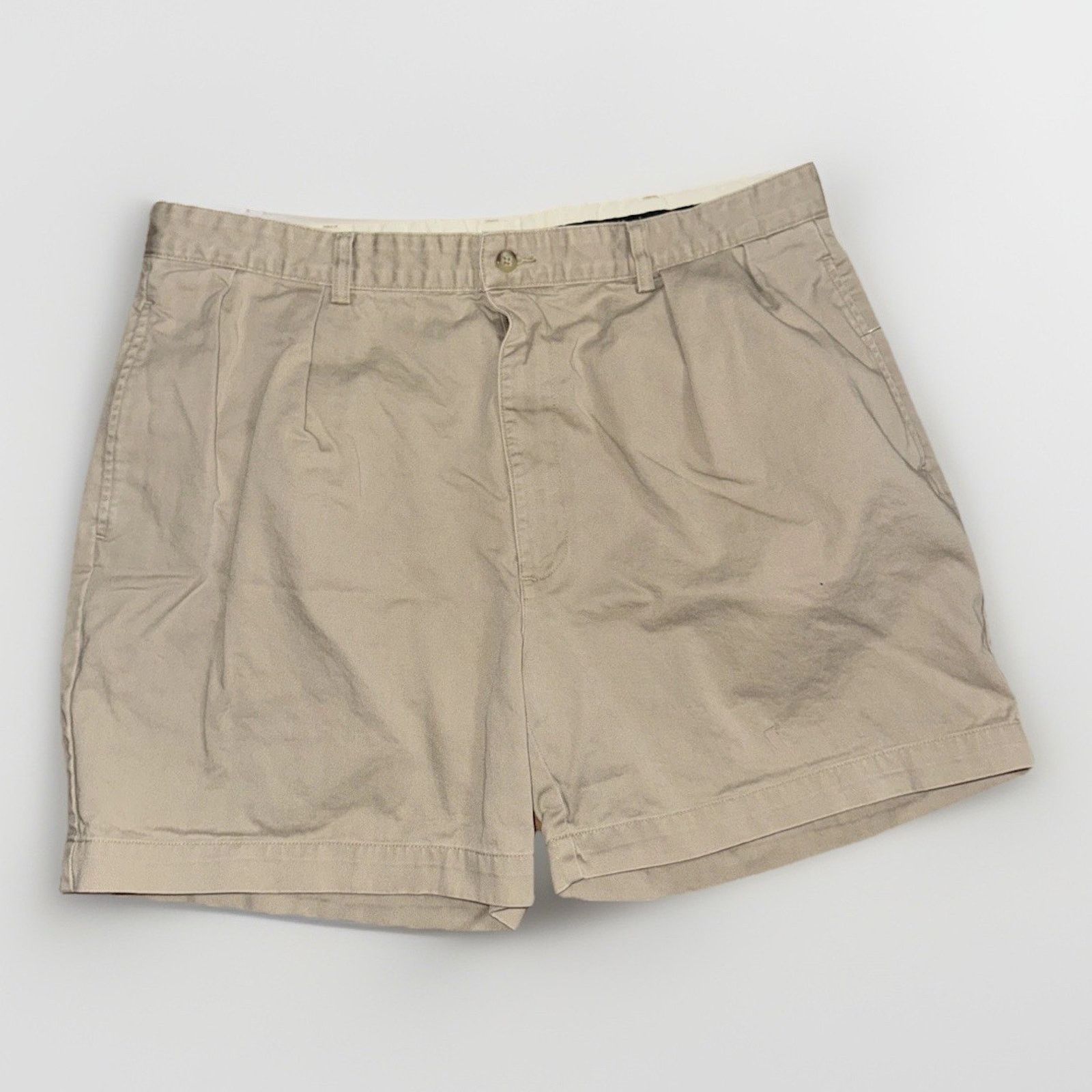 Polo Ralph Lauren × Vintage Polo Ralph Lauren Chino Pleated Shorts 38 Tan Classic Preppy Size US 38 / EU 54 - 1 Thumbnail