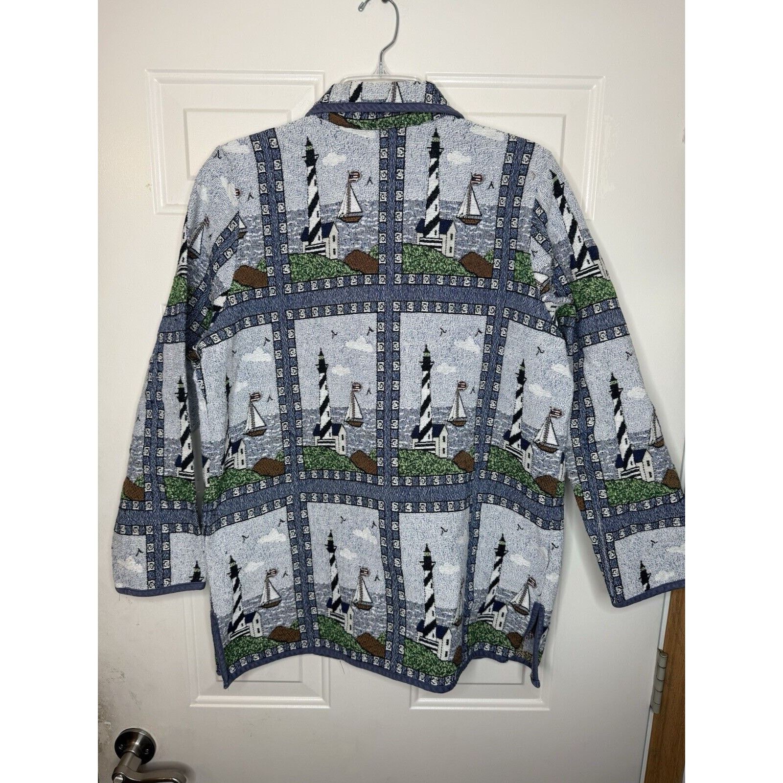 & Other Stories VINTAGE BLAIR LIGHTHOUSE TAPESTRY JACKET BUTTON-UP WOMENS XL Size US XL / EU 56 / 4 - 10 Thumbnail