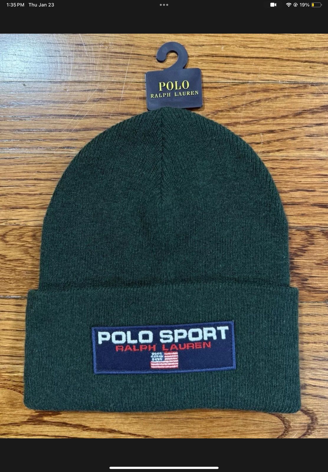 Polo Ralph Lauren Polo Sport Rib-Knit Beanie Green Polo Ralph Lauren OS NWT Size ONE SIZE - 1 Thumbnail