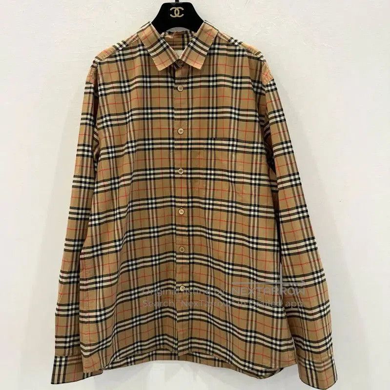 Burberry Burberry Brown Cotton Long Sleeve Shirt. Size US XL / EU 56 / 4 - 1 Thumbnail