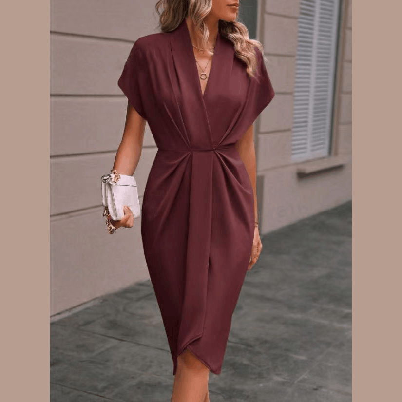 Other Summer Fashion V-neck Short Sleeve Dresses Women Size L / US 10 / IT 46 - 1 Thumbnail