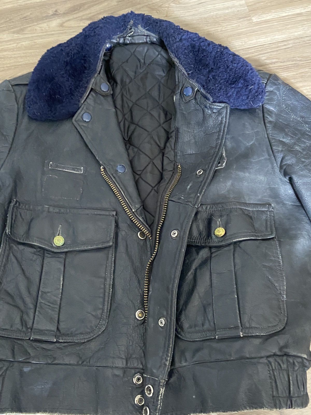 Vintage Vintage Chicago Police Leather Jacket Size US XS / EU 42 / 0 - 2 Thumbnail