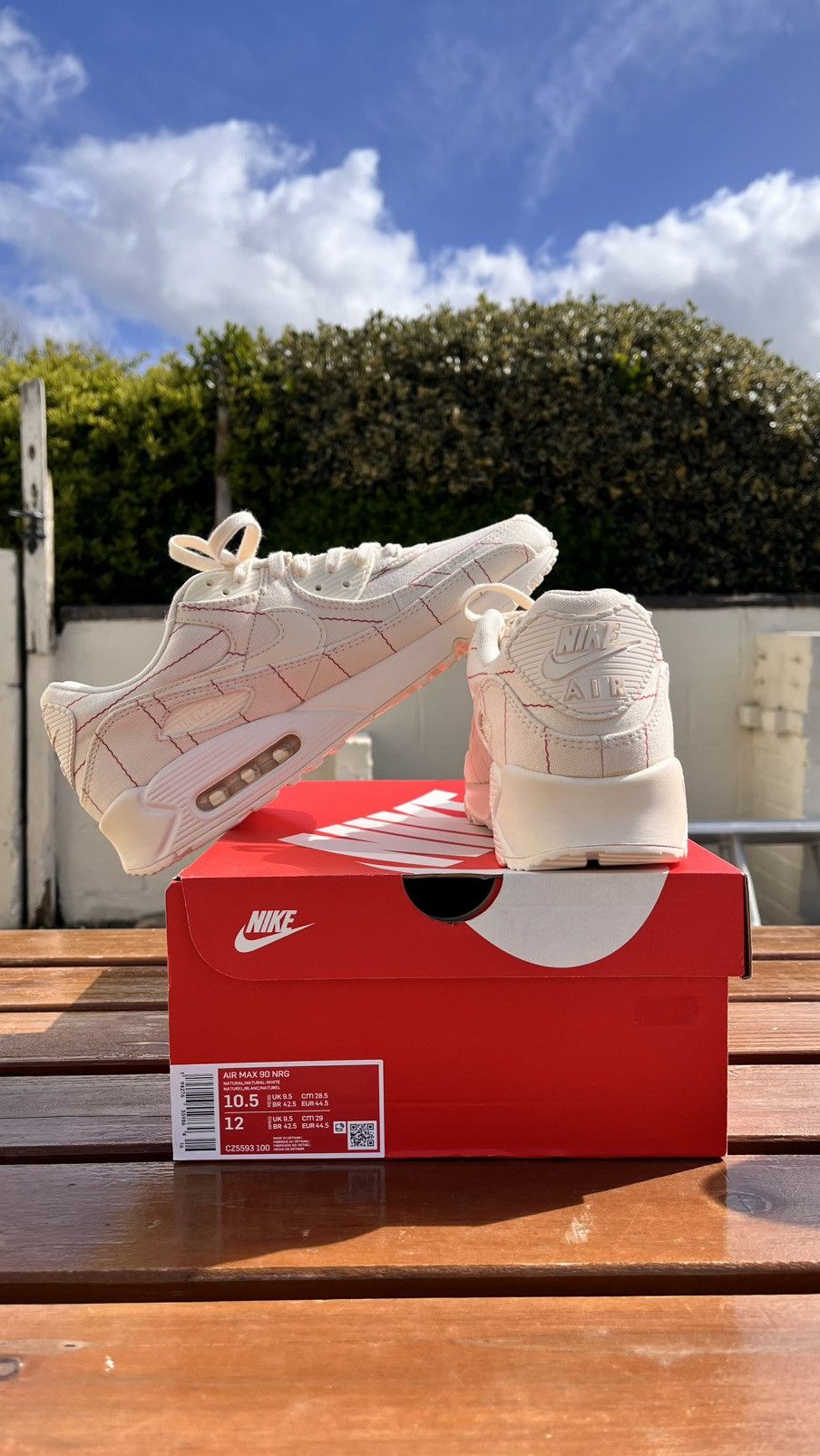 Nike NIKE AIR MAX 90 PINSTRIPE-NATURAL CHILLI Size US 10.5 / EU 43-44 - 6 Thumbnail