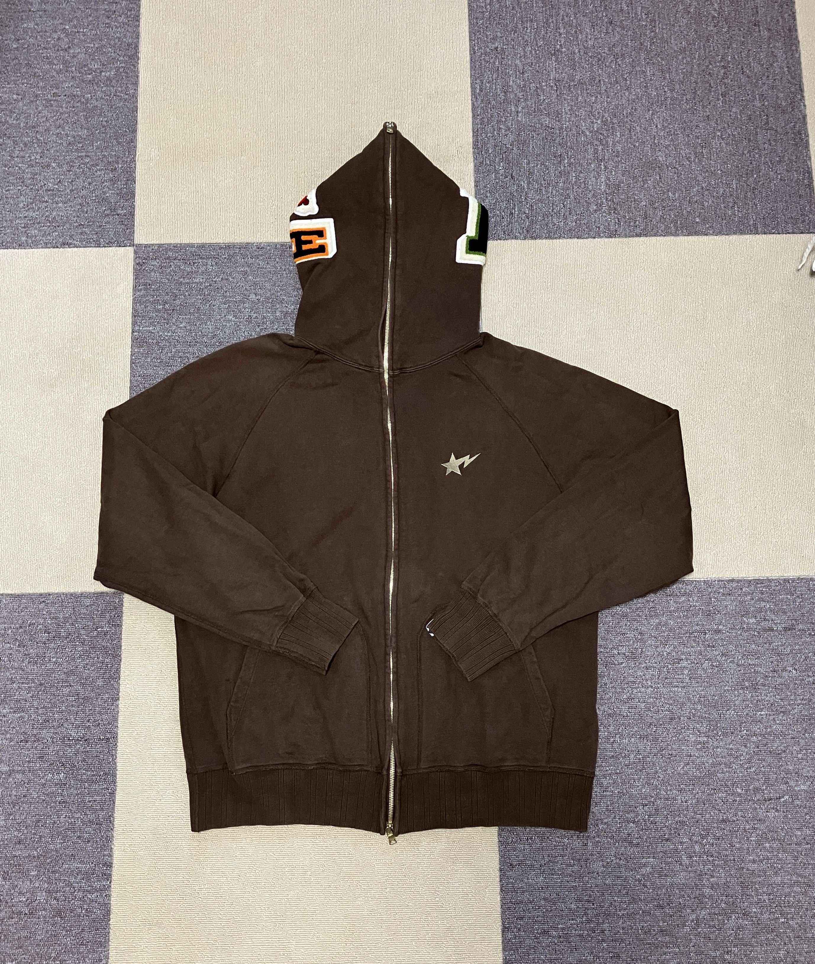 Bape OG Bape Brown Multi Patch Full Zip Hoodie Size US L / EU 52-54 / 3 - 1 Thumbnail