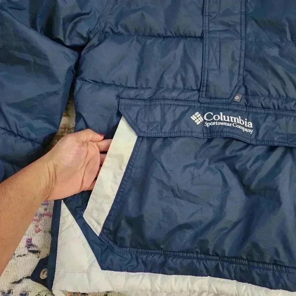 Columbia COLUMBIA Lodge Navy Pullover Puffer Hooded Jacket Size US S / EU 44-46 / 1 - 5 Thumbnail