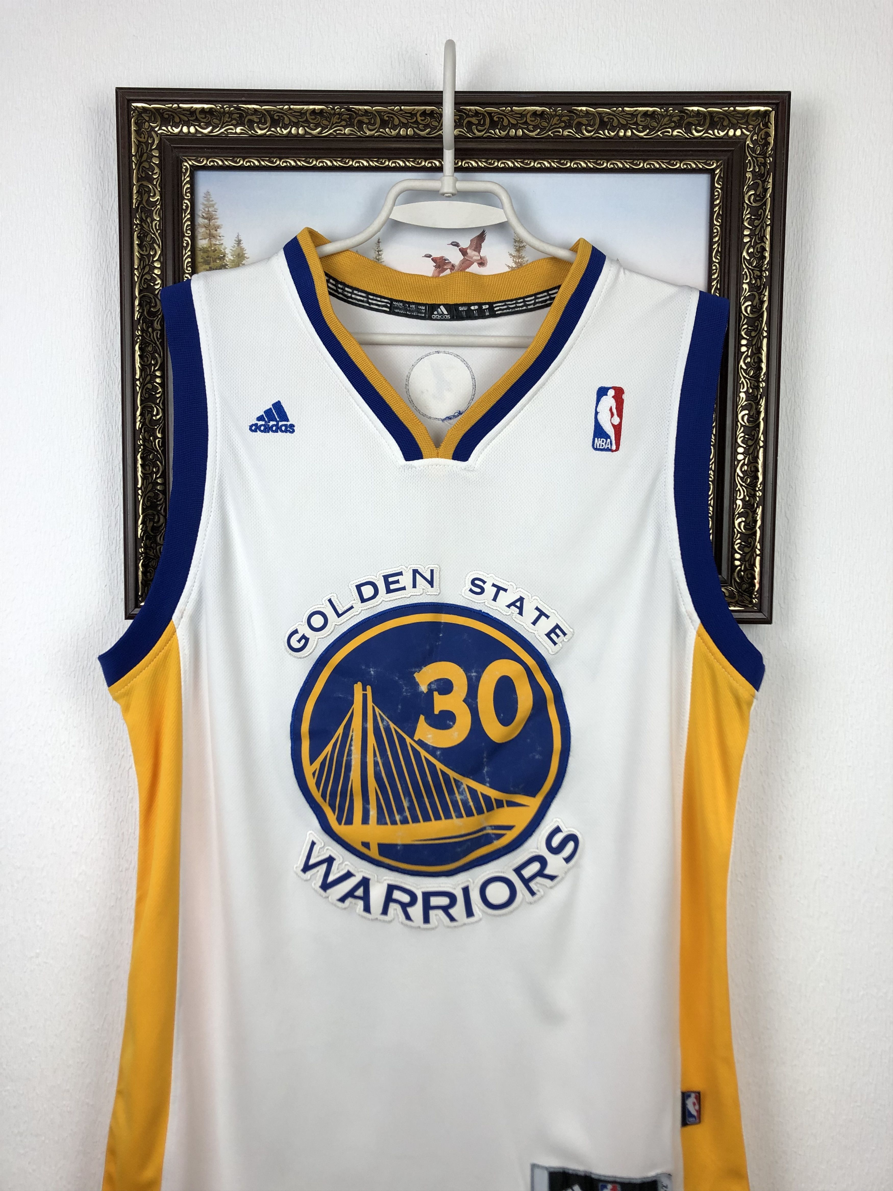 Adidas Golden State Warriors NBA #30 Curry Jersey Mens Tee Size US M / EU 48-50 / 2 - 2 Thumbnail