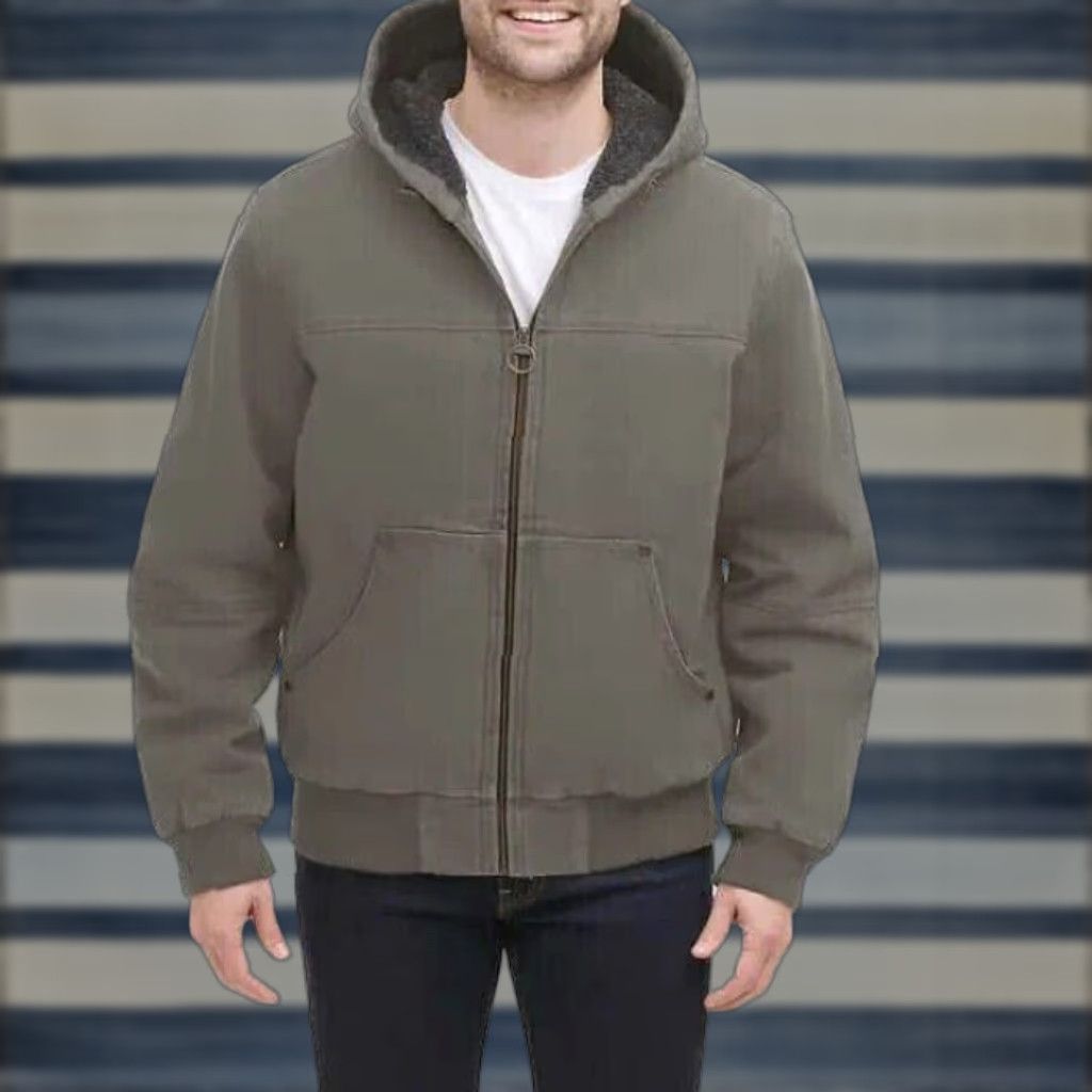 Vintage G.H. Bass & Co. Men's Sherpa Lined Canvas Bomber Jacket Olive Green XXL 2XL NEW! Size US XXL / EU 58 / 5 - 1 Thumbnail