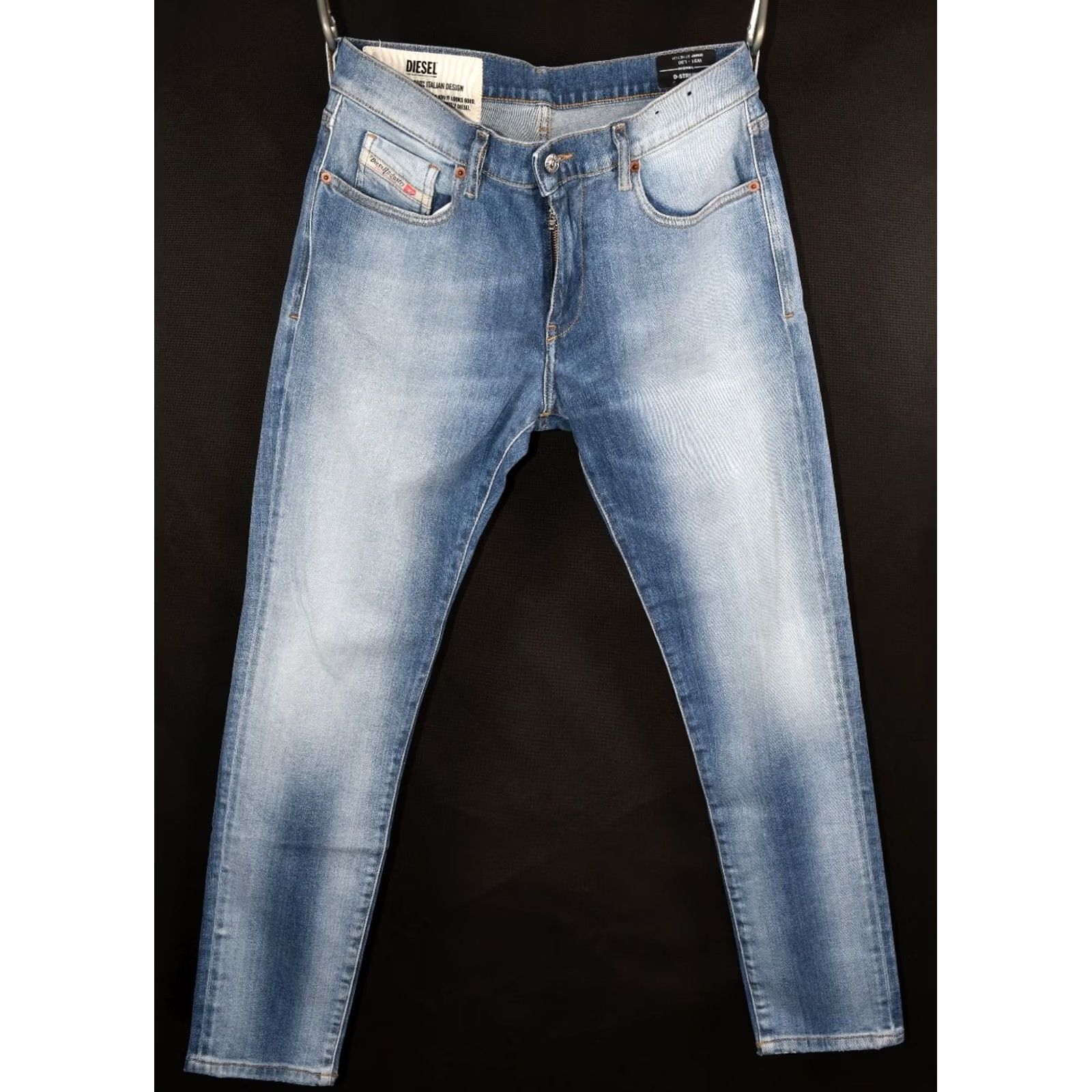 Diesel Diesel D-Strukt Slim 009NF Stretch Slim Jeans Men W31 L30 Blue Denim - 5-Pocket, Zip, Mid Rise, Skinny Fit, STRETCH Size US 31 - 2 Thumbnail
