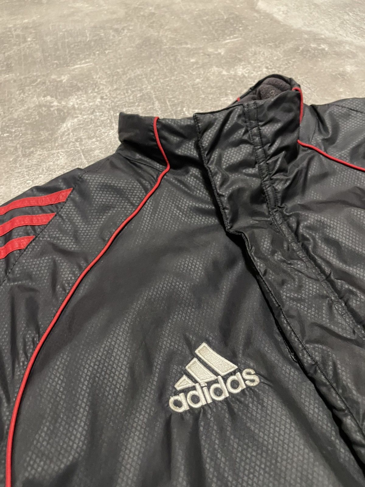 Adidas × Vintage Vintage Adidas AC Milan Soccer Jacket Parka Logo Opel Size US S / EU 44-46 / 1 - 9 Thumbnail