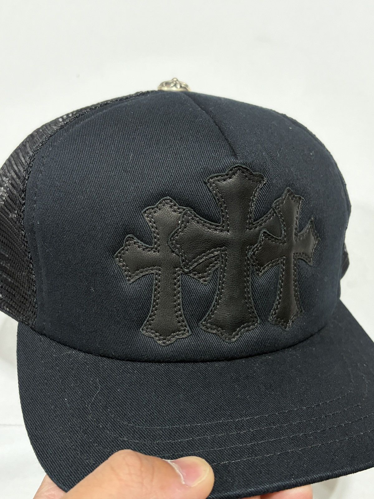 Chrome Hearts Chrome Hearts Triple Cross Cemetery Black/Black Trucker Cap Size ONE SIZE - 2 Thumbnail