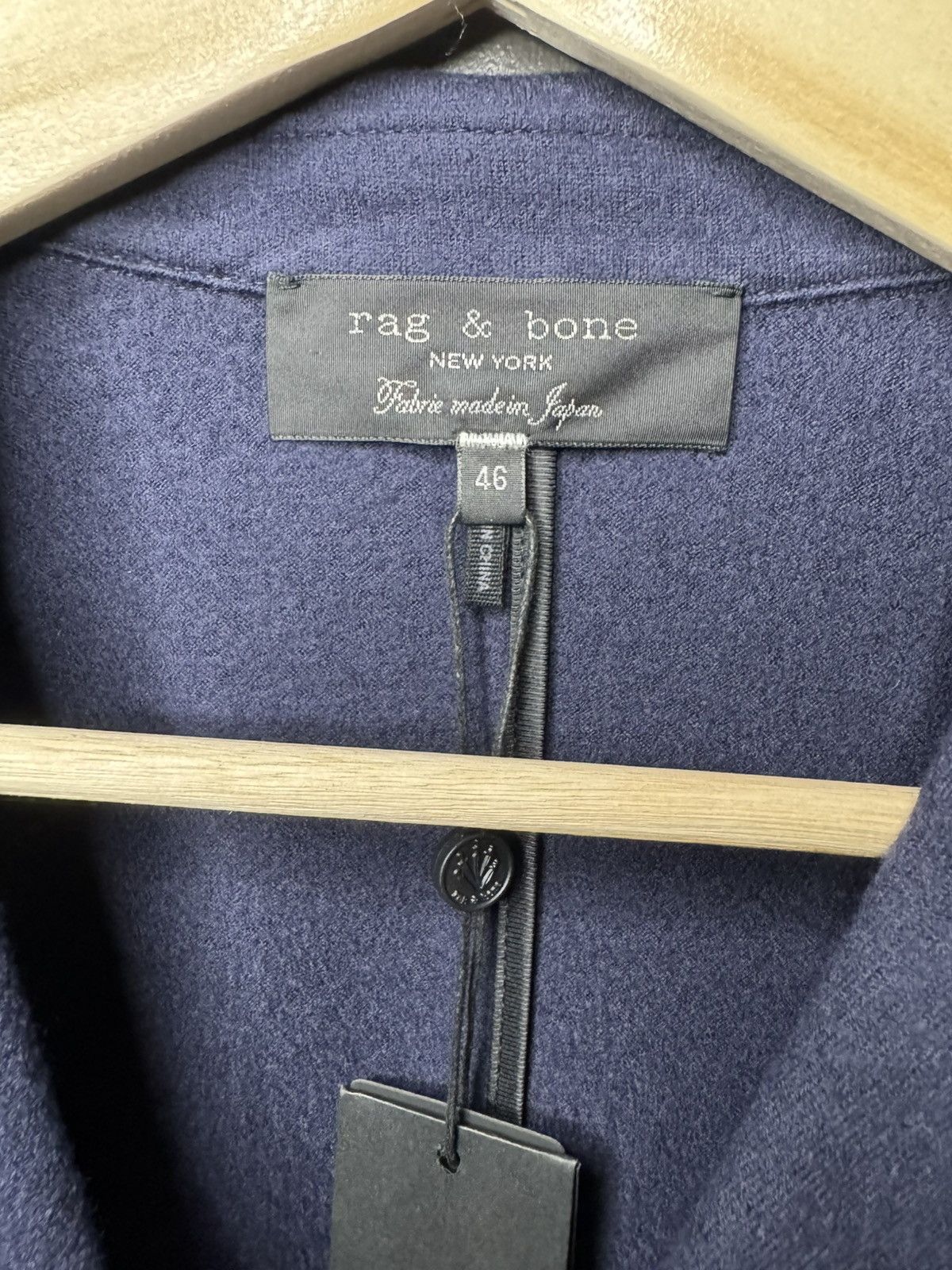 Rag & Bone rag & bone Achilles Japanese Wool Cardigan Blazer Navy 46R Size 46R - 6 Thumbnail