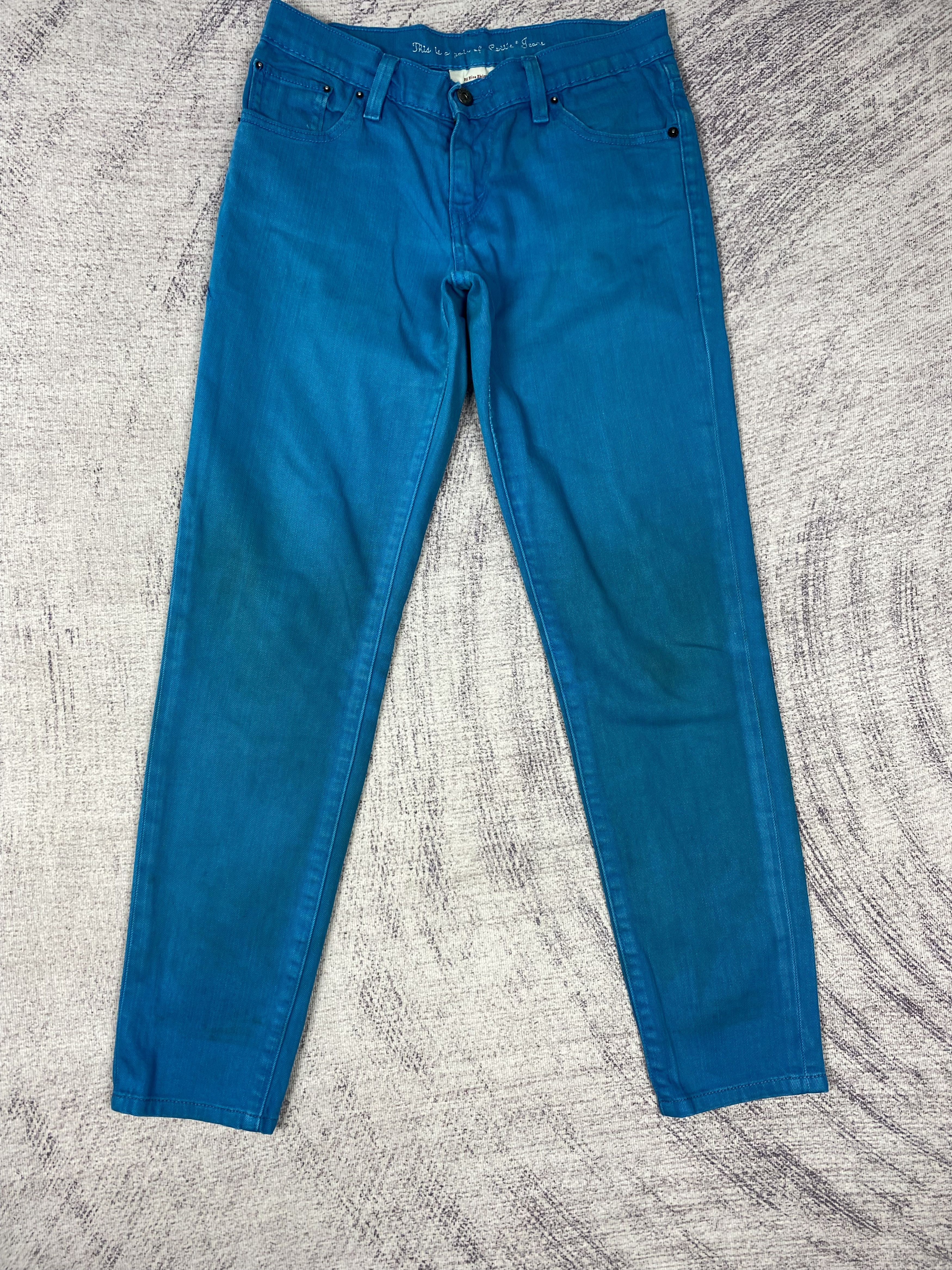 Vintage Levi's Riss Skinny Blue Denim Jeans P0478