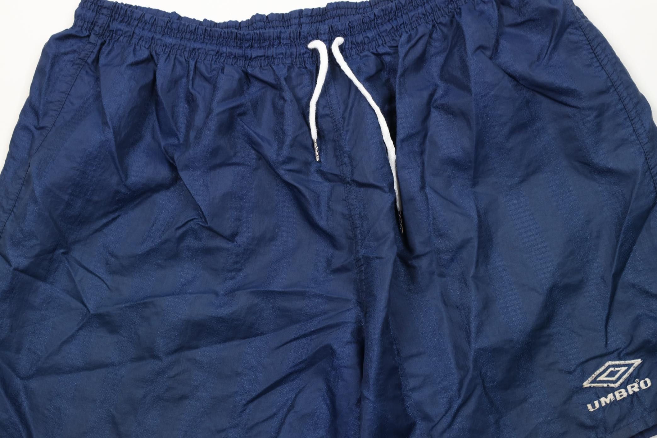 Umbro Vintage 90s Umbro Running Jogging Soccer Shorts Blue Nylon Size US 36 / EU 52 - 3 Thumbnail