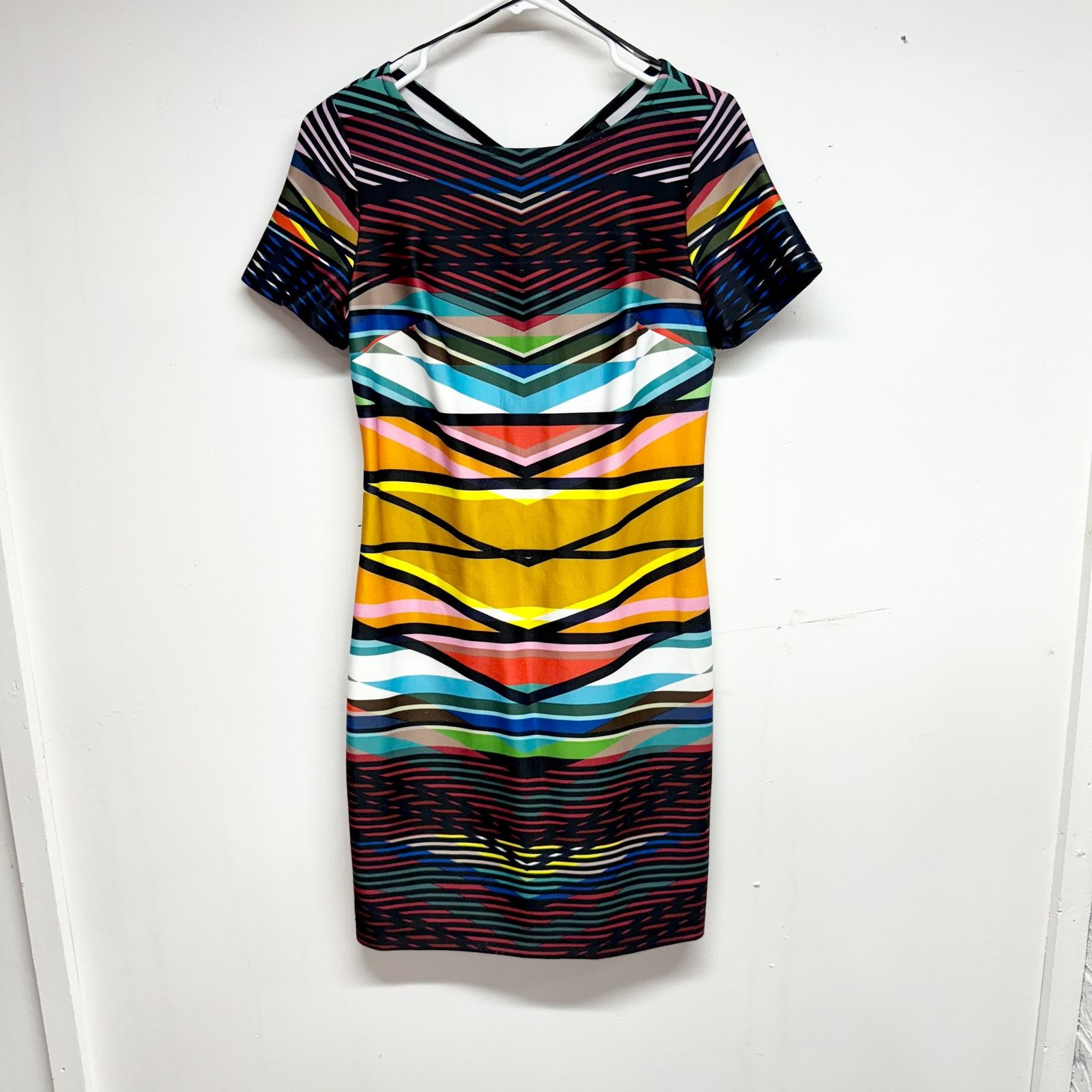Other Maia Womens Multicolor Zip Up Mini Short Sleeve Dress Size 4 Size S / US 4 / IT 40 - 1 Thumbnail